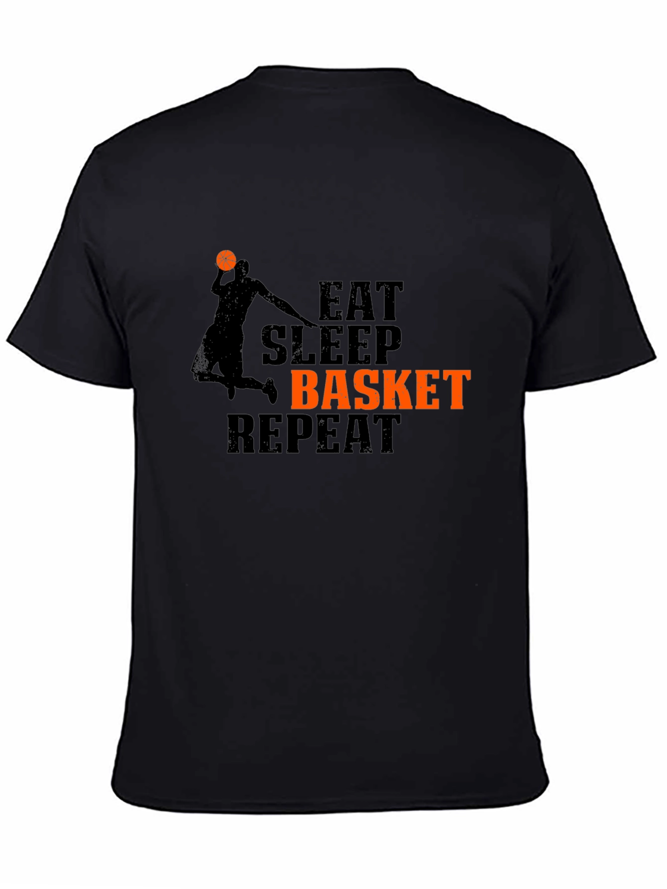 Eat Sleep Basket Repeat Graphic T-Shirt
