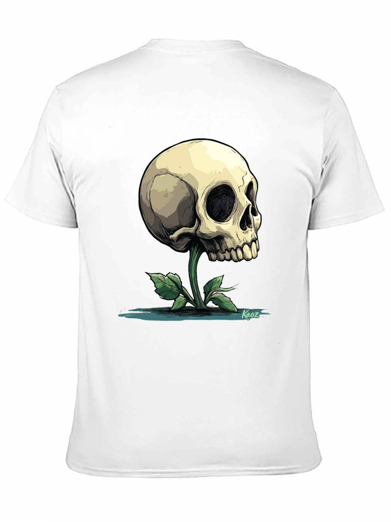 Skull Flower Graphic Tee - Mens Black T-Shirt