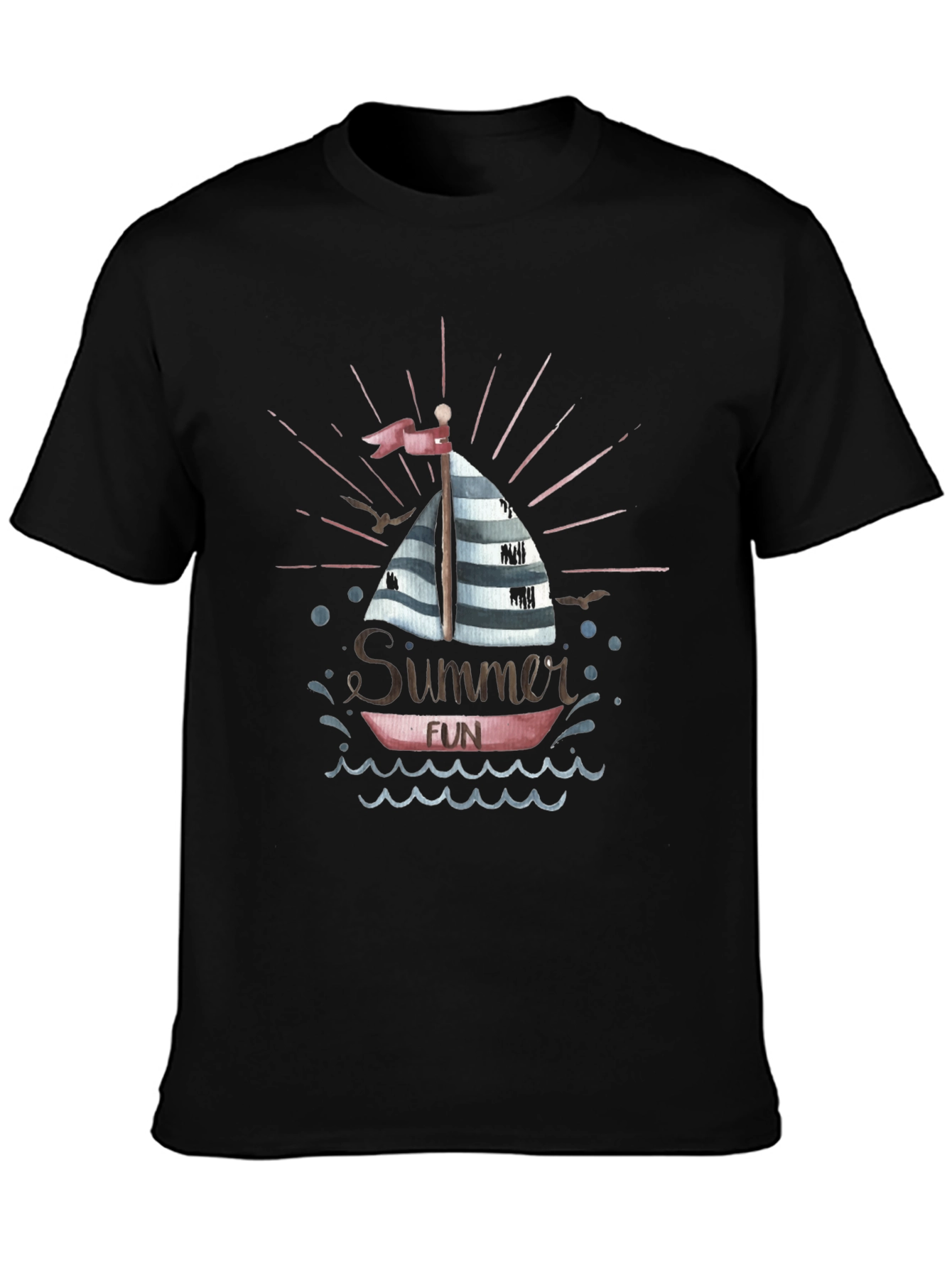 Summer Fun Boat Graphic T-Shirt