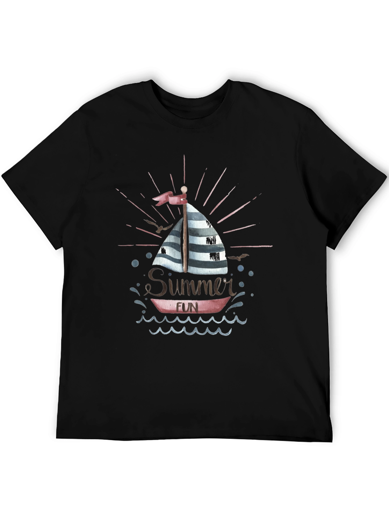Summer Fun Boat Graphic T-Shirt
