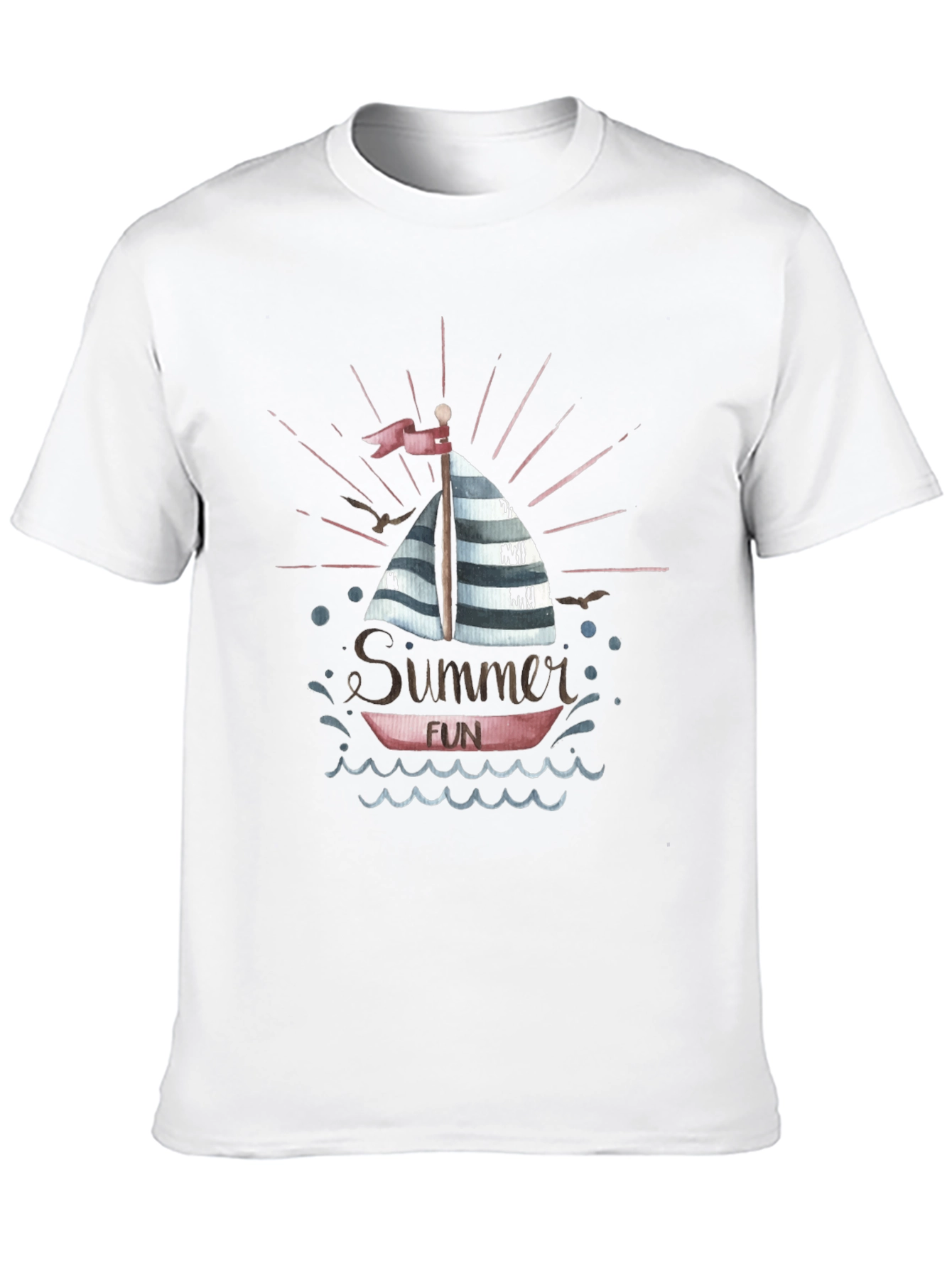 Summer Fun Boat Graphic T-Shirt