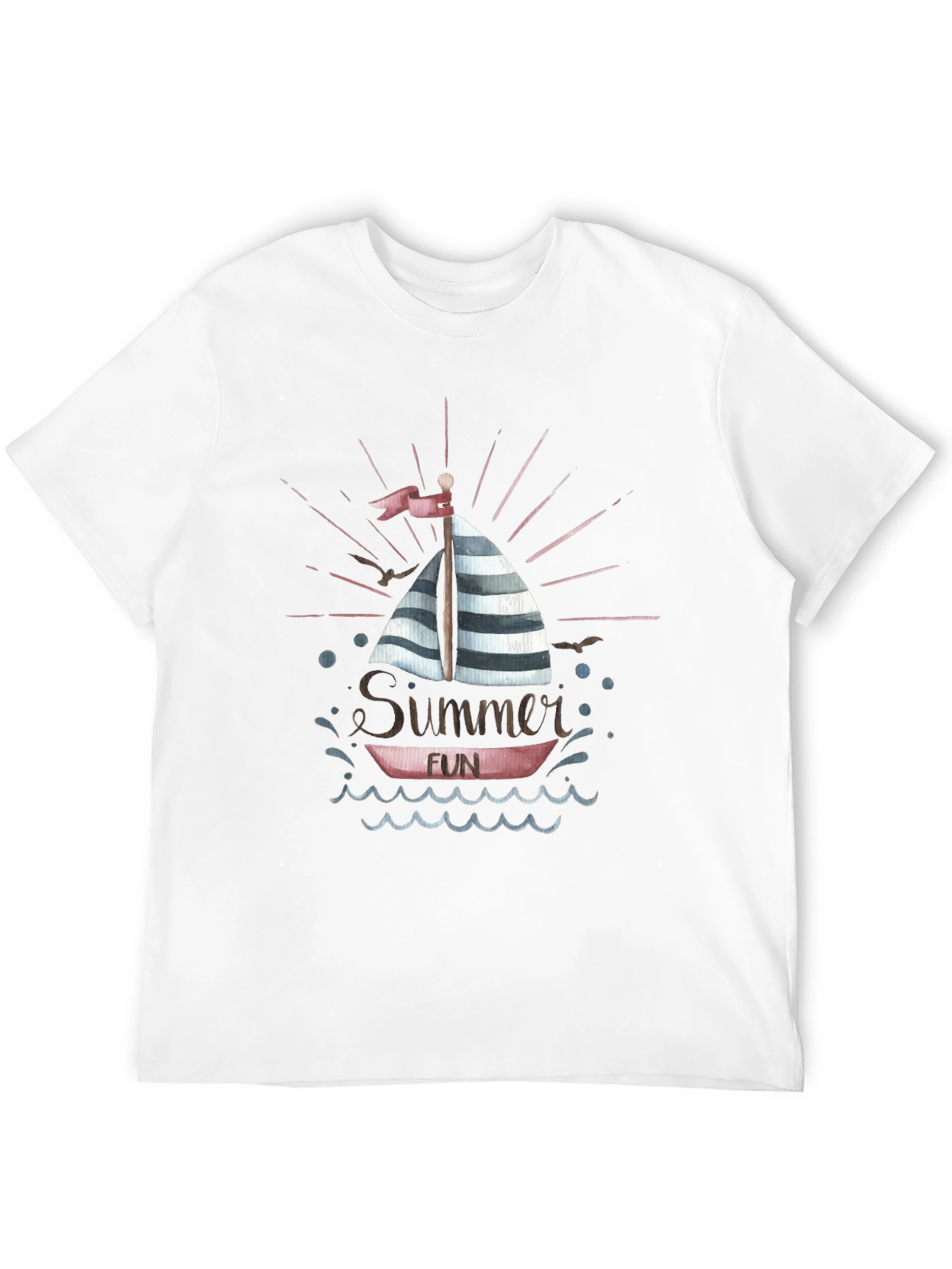 Summer Fun Boat Graphic T-Shirt