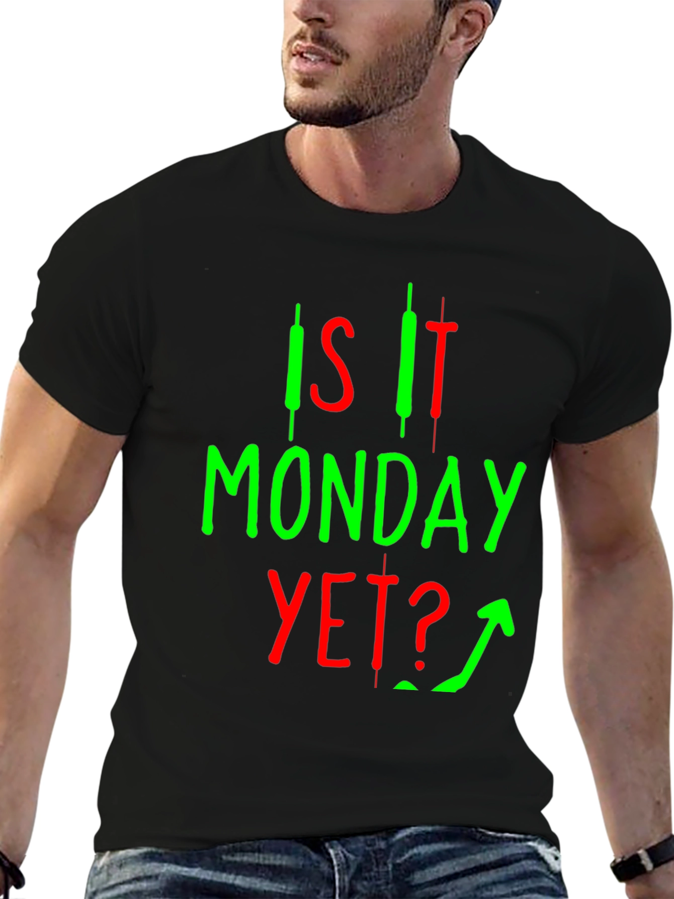 Is It Monday Yet? Black Graphic Tee
