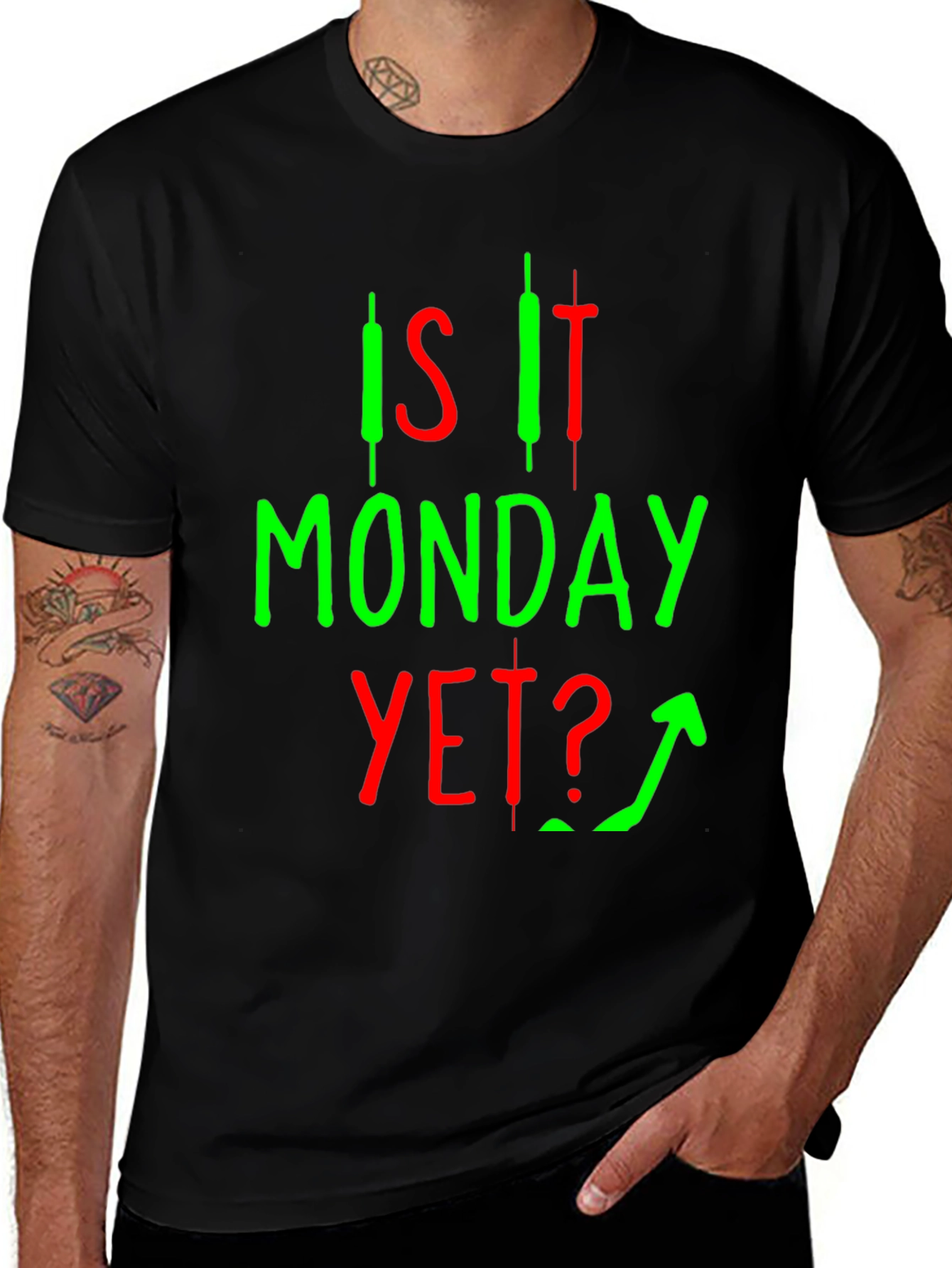Is It Monday Yet? Black Graphic Tee