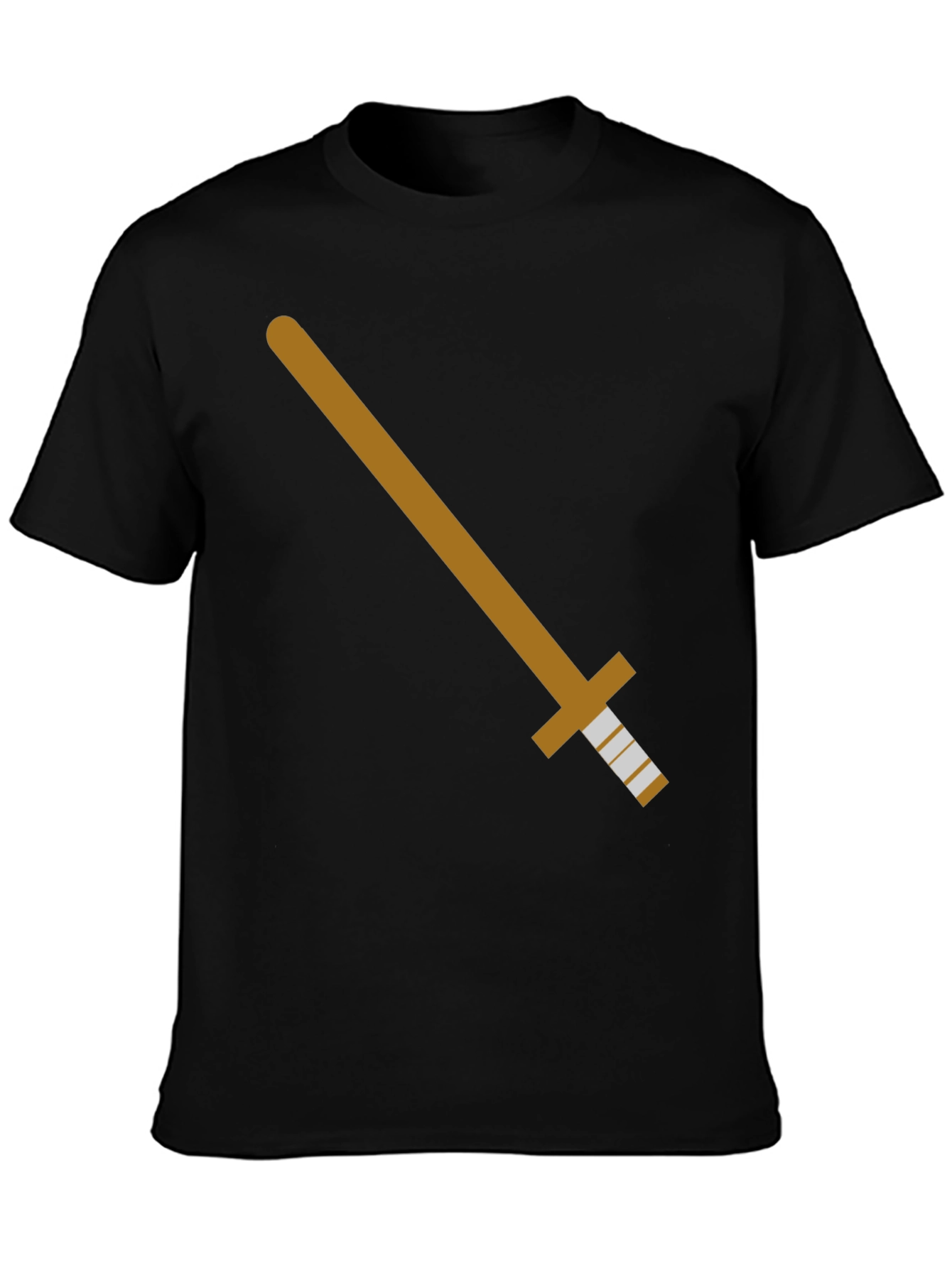 Sword Graphic Tee - Black Cotton T-Shirt