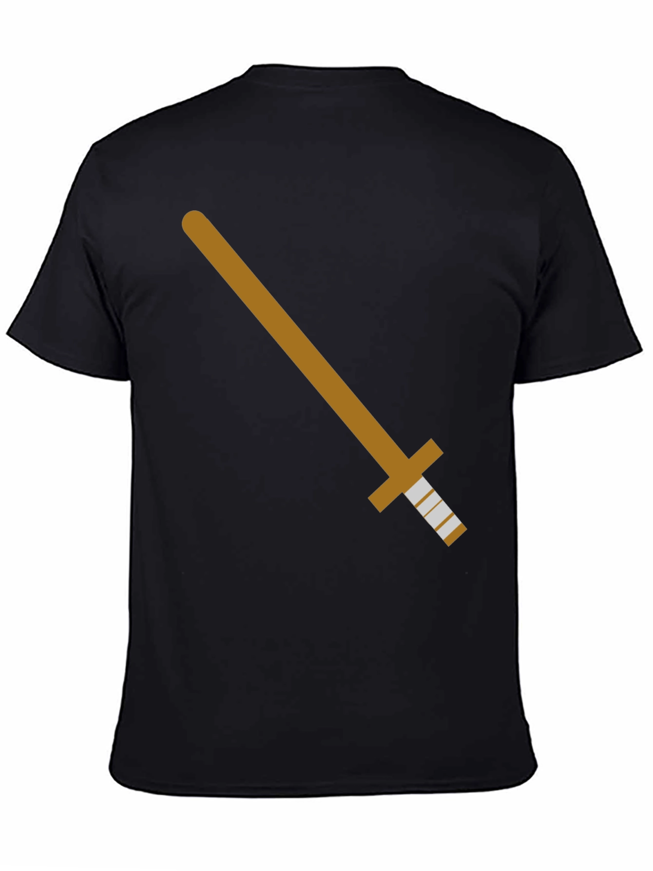 Sword Graphic Tee - Black Cotton T-Shirt