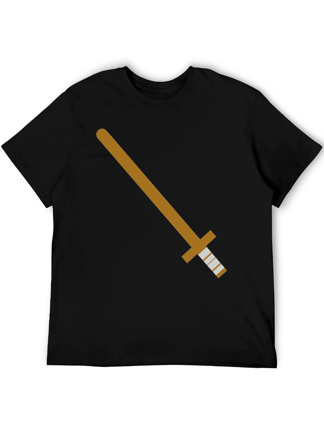 Sword Graphic Tee - Black Cotton T-Shirt