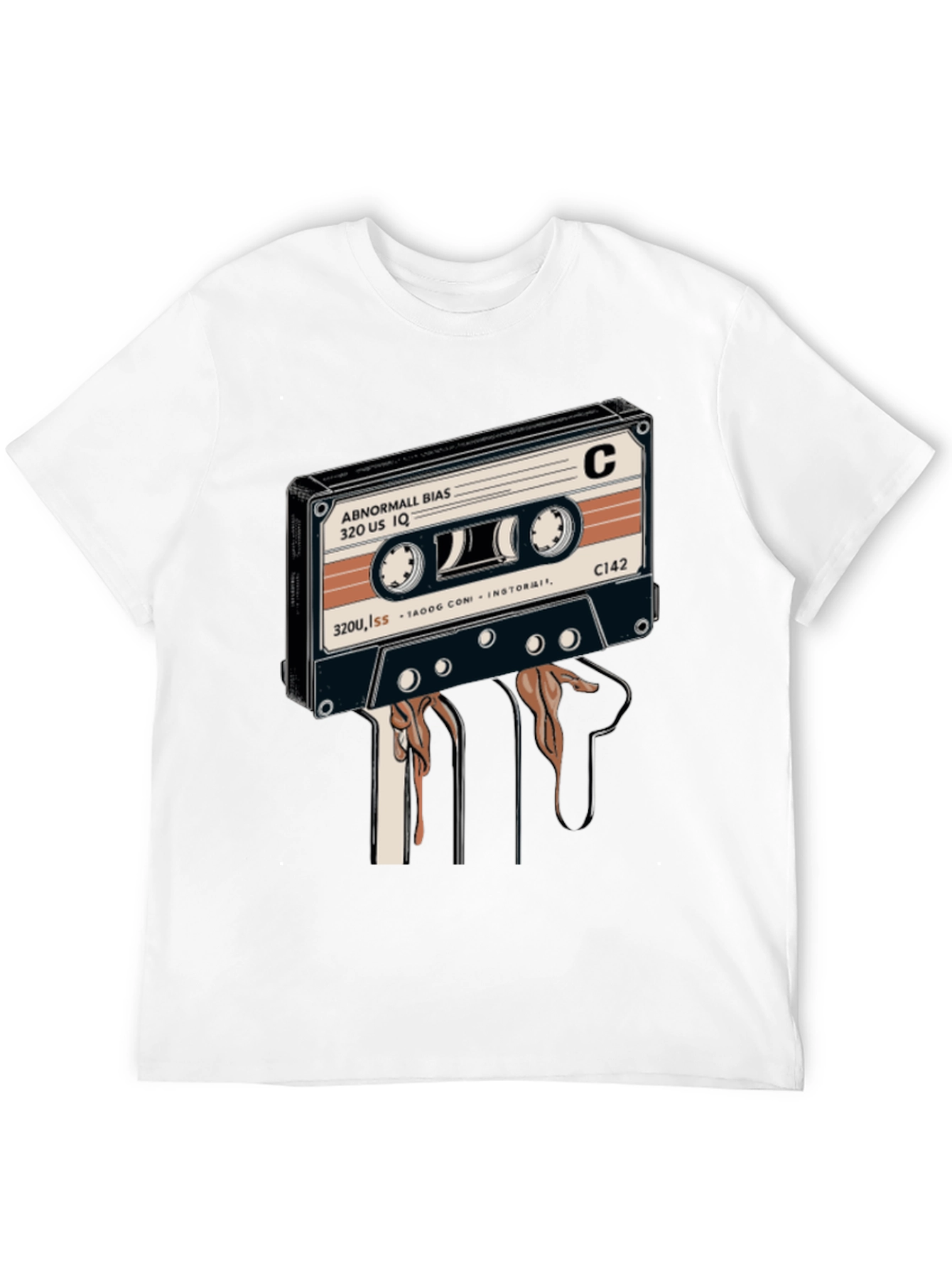 Retro Cassette Tape Graphic Tee - Black