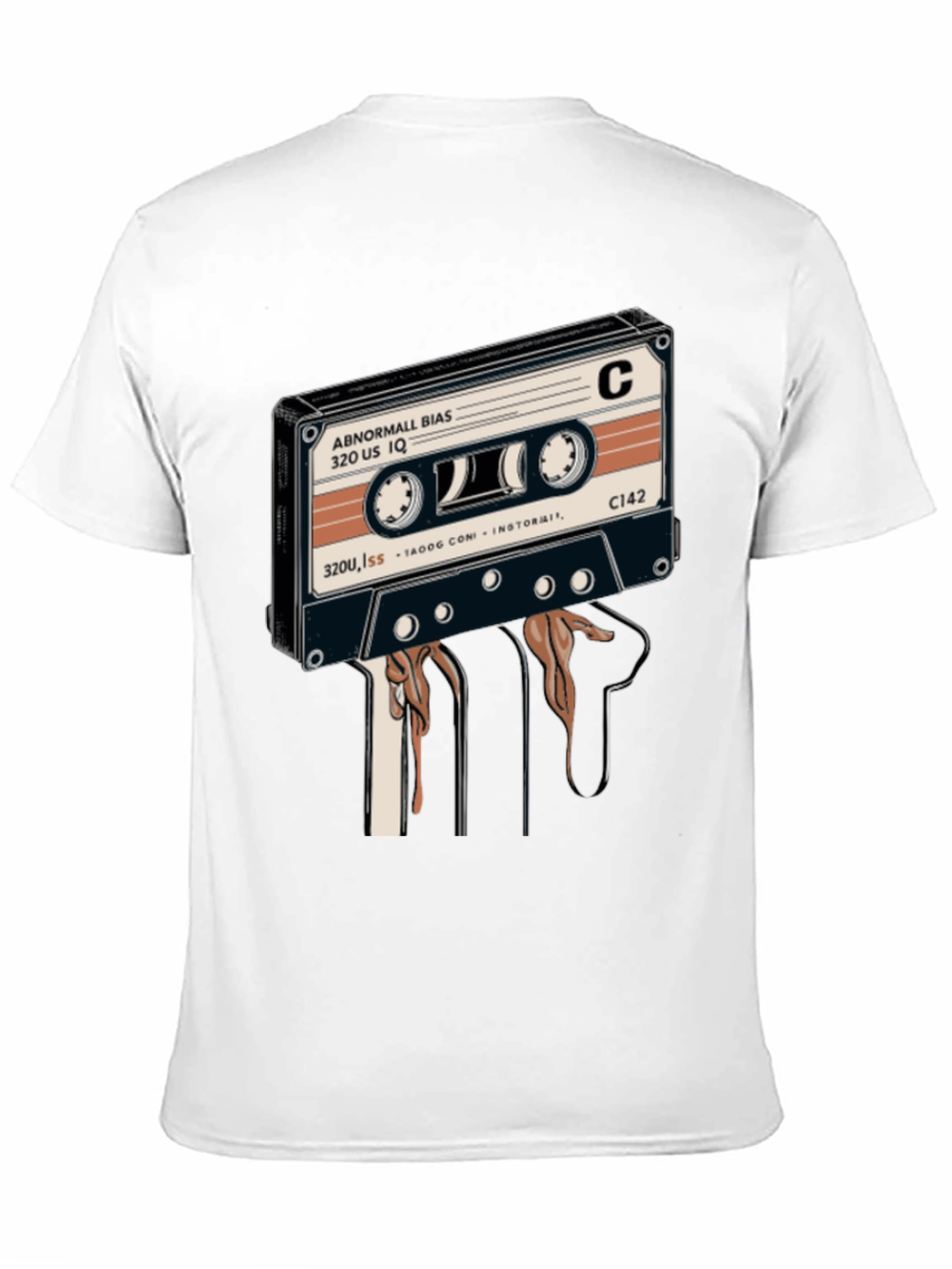 Retro Cassette Tape Graphic Tee - Black