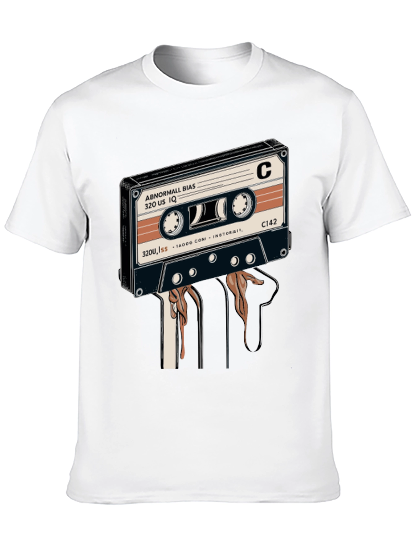 Retro Cassette Tape Graphic Tee - Black
