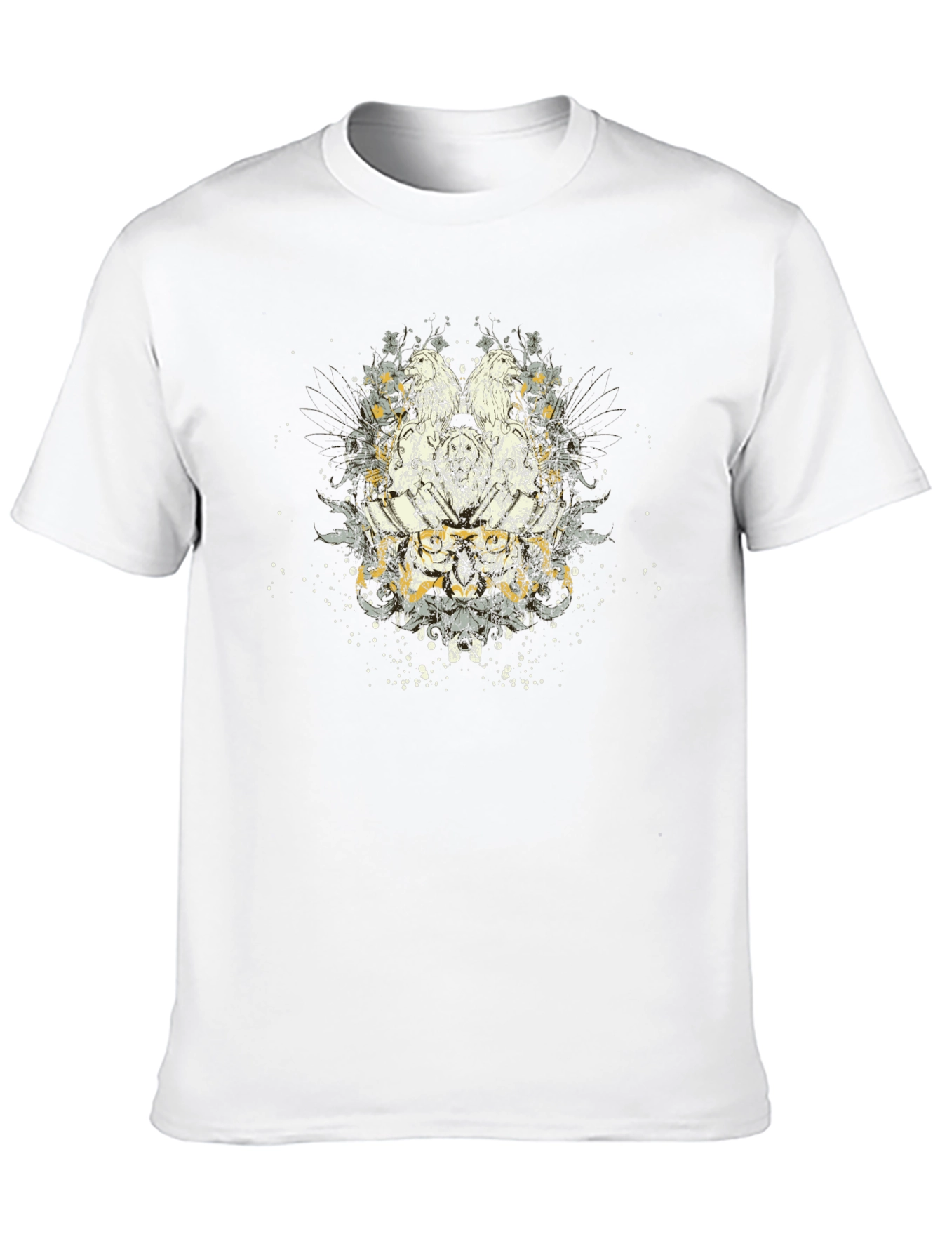 Mens Black Graphic Print T-Shirt