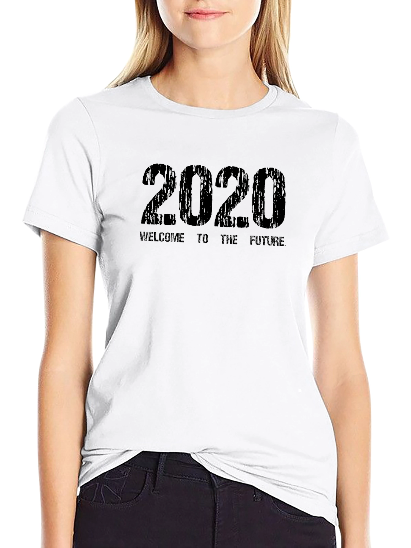 2020 Welcome to the Future Black Graphic Tee