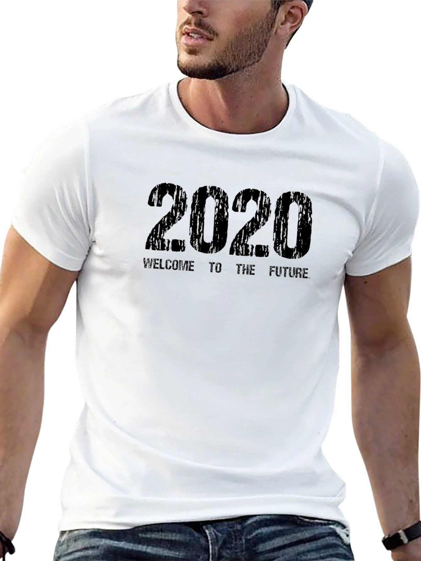 2020 Welcome to the Future Black Graphic Tee