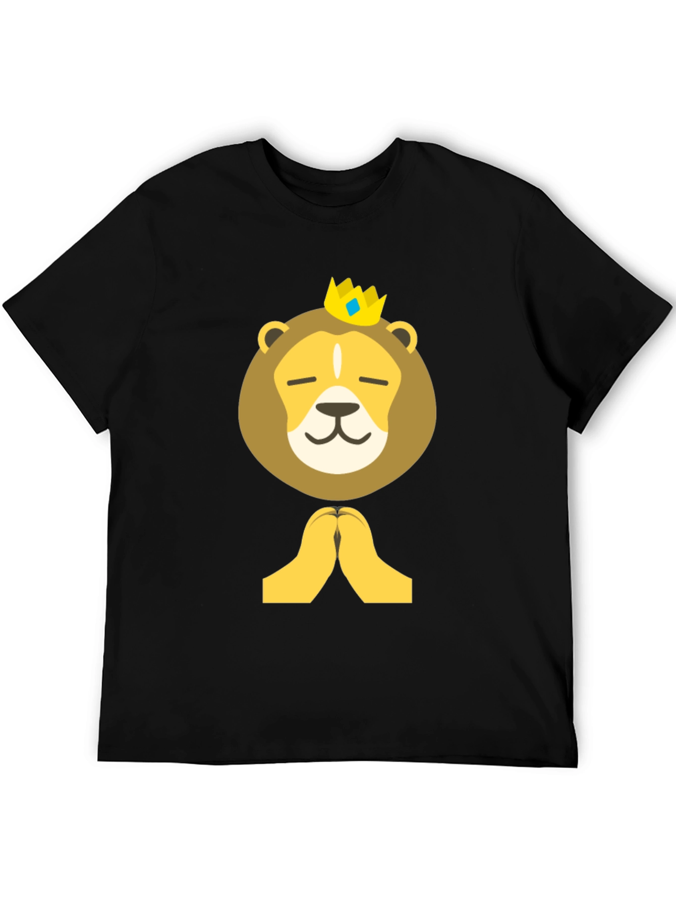Lion King Emoji T-Shirt - Black Cotton Tee
