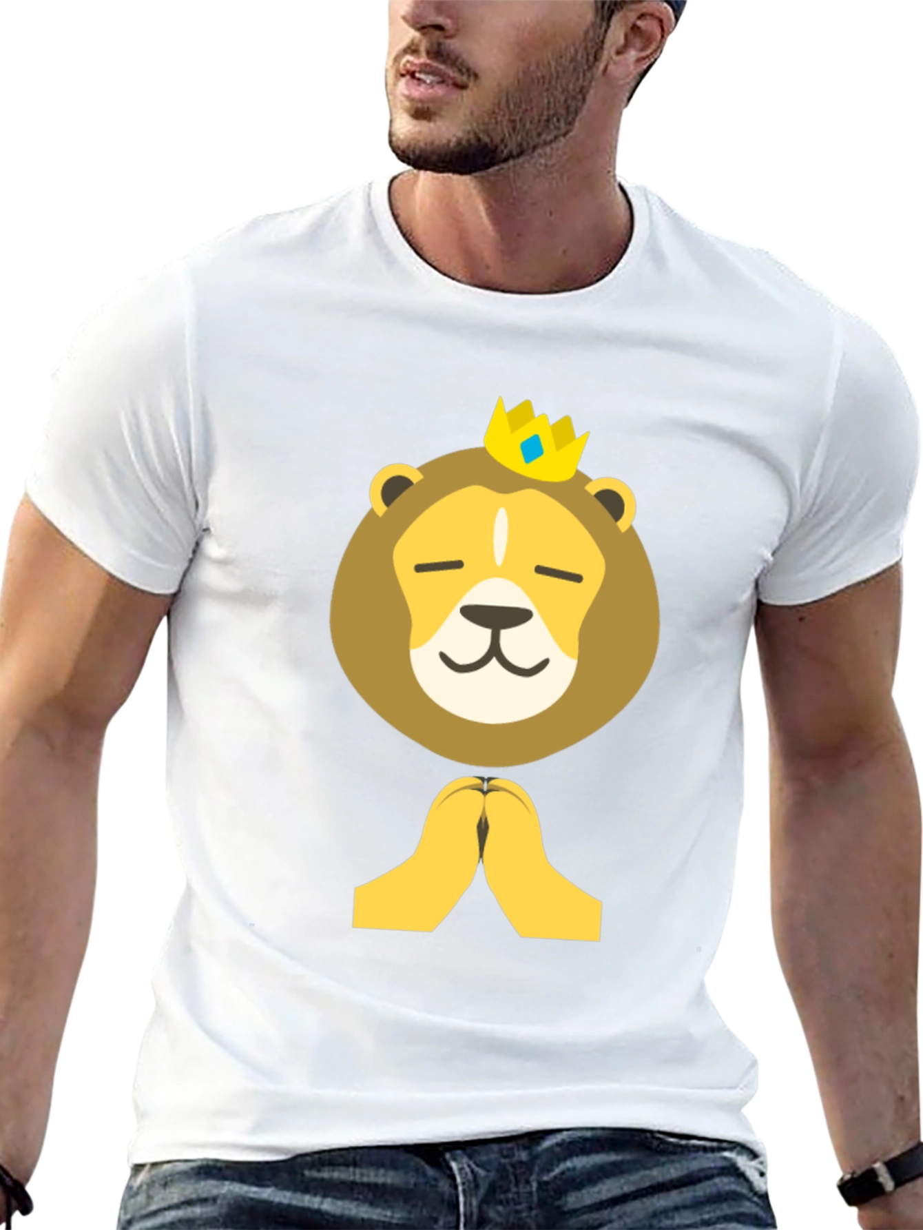 Lion King Emoji T-Shirt - Black Cotton Tee