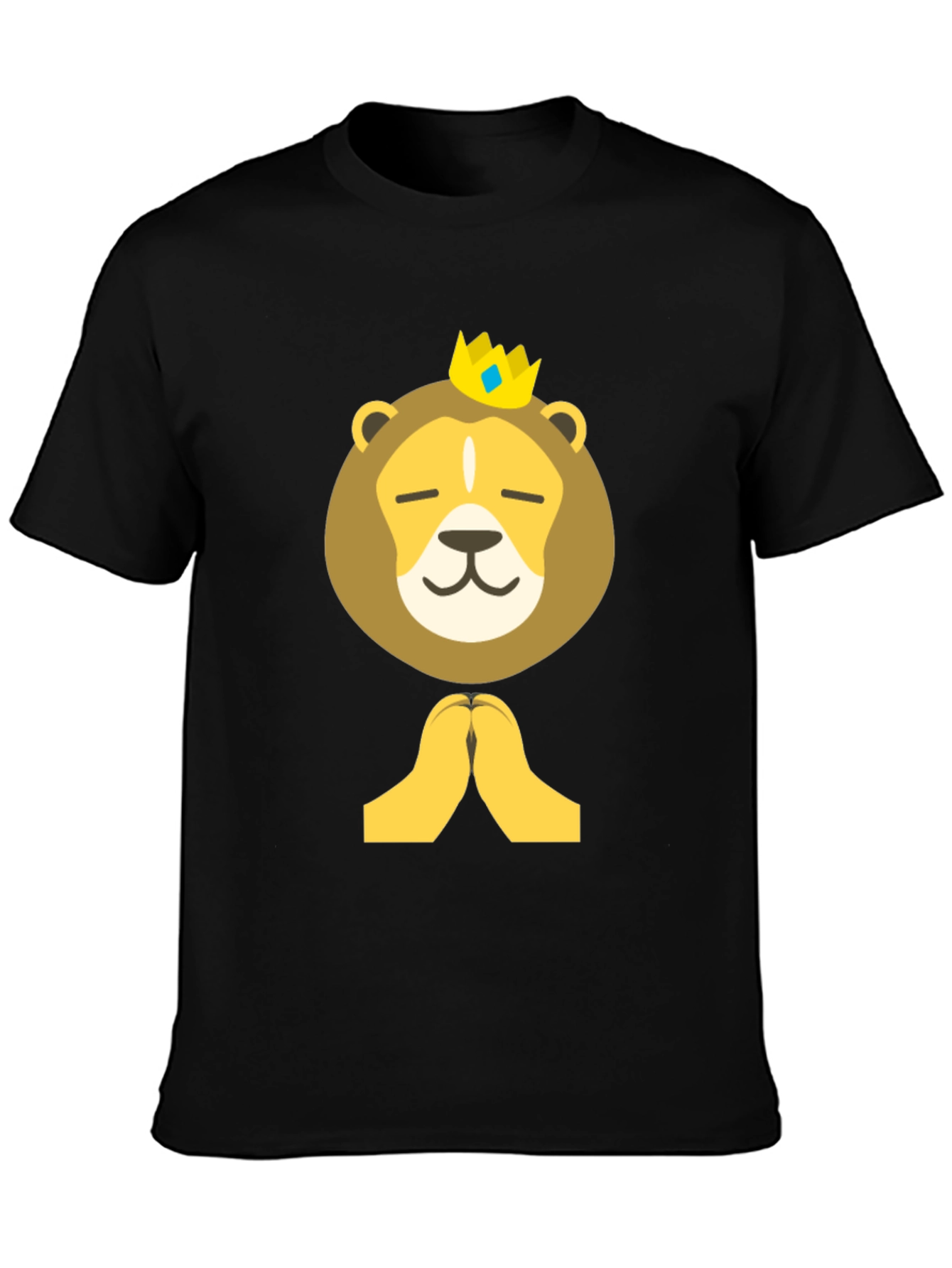 Lion King Emoji T-Shirt - Black Cotton Tee