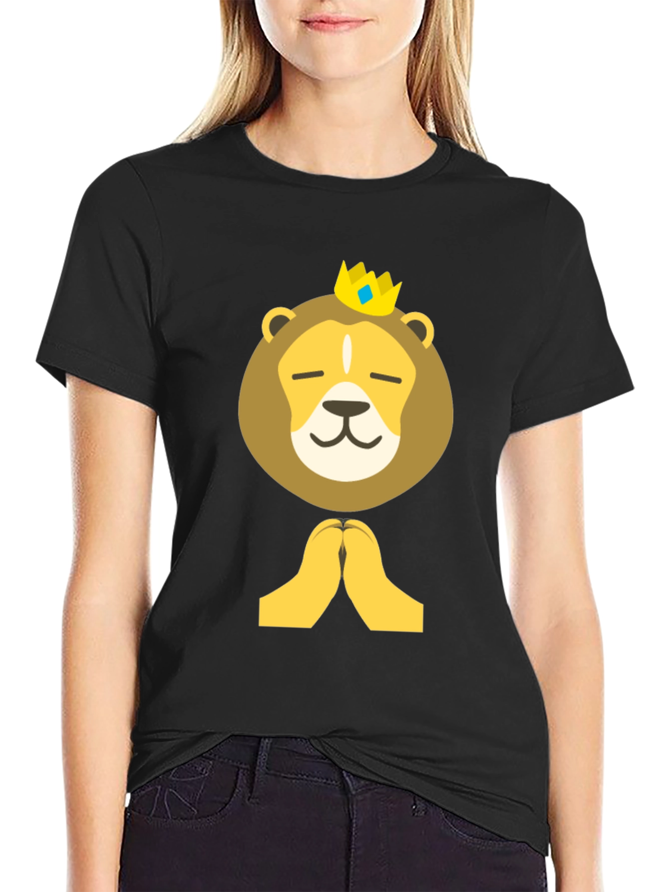 Lion King Emoji T-Shirt - Black Cotton Tee