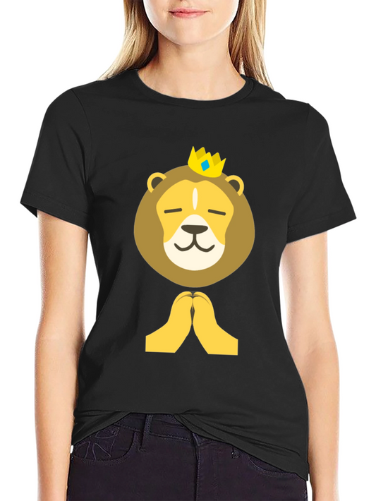 Lion King Emoji T-Shirt - Black Cotton Tee