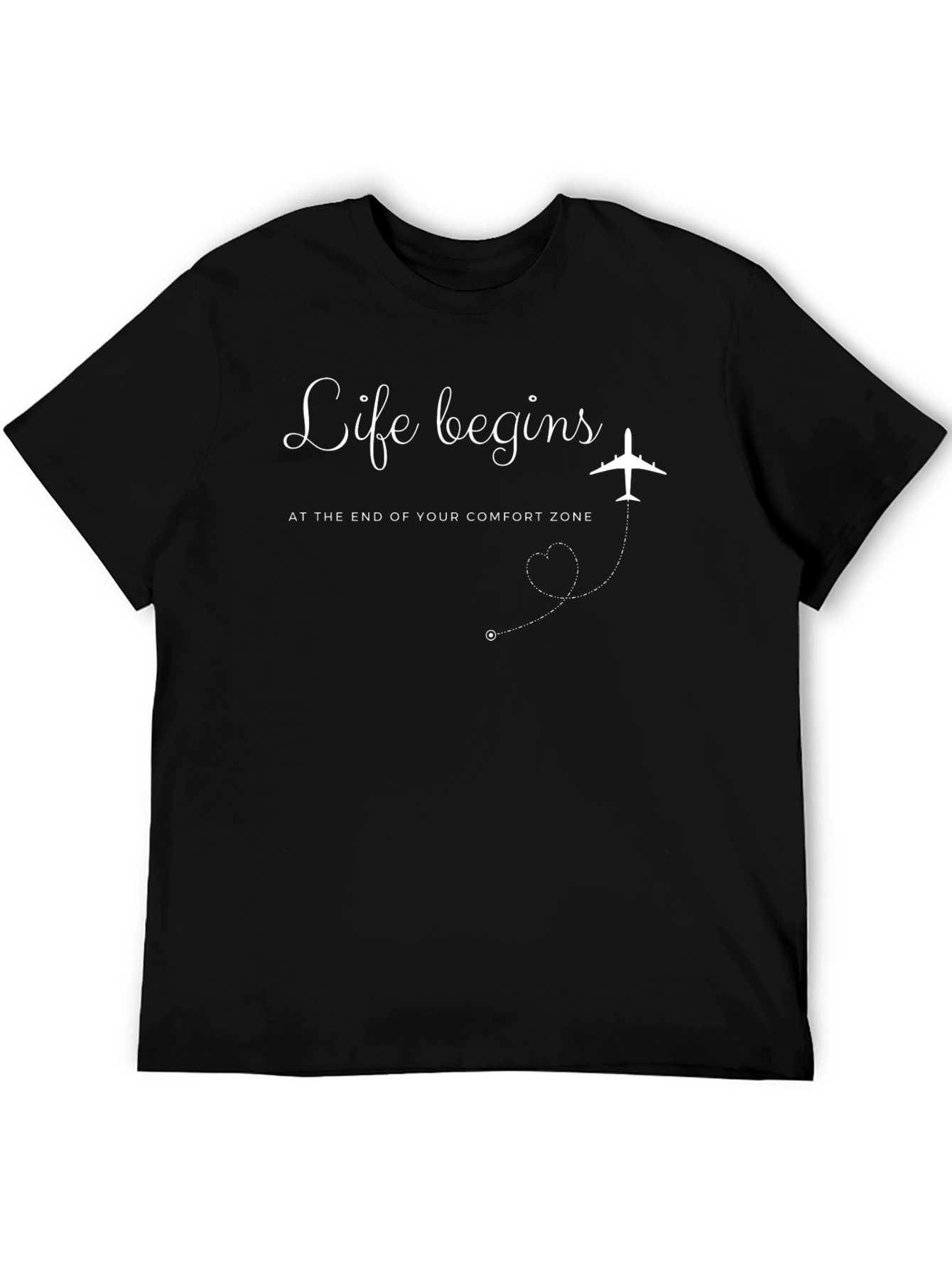 Life Begins Comfort Zone Graphic Tee