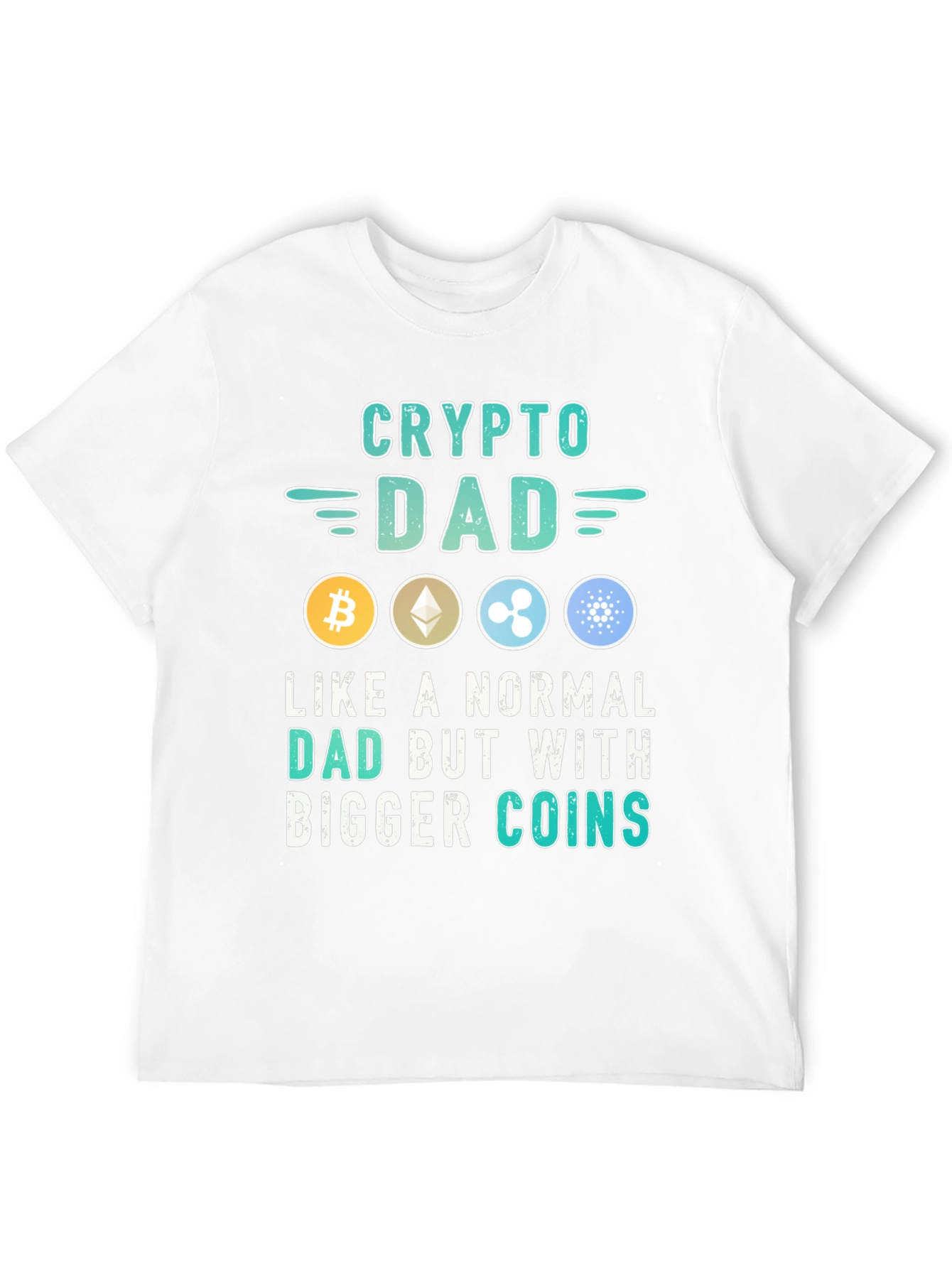 Crypto Dad T-Shirt - Bitcoin Ethereum XRP Cardano