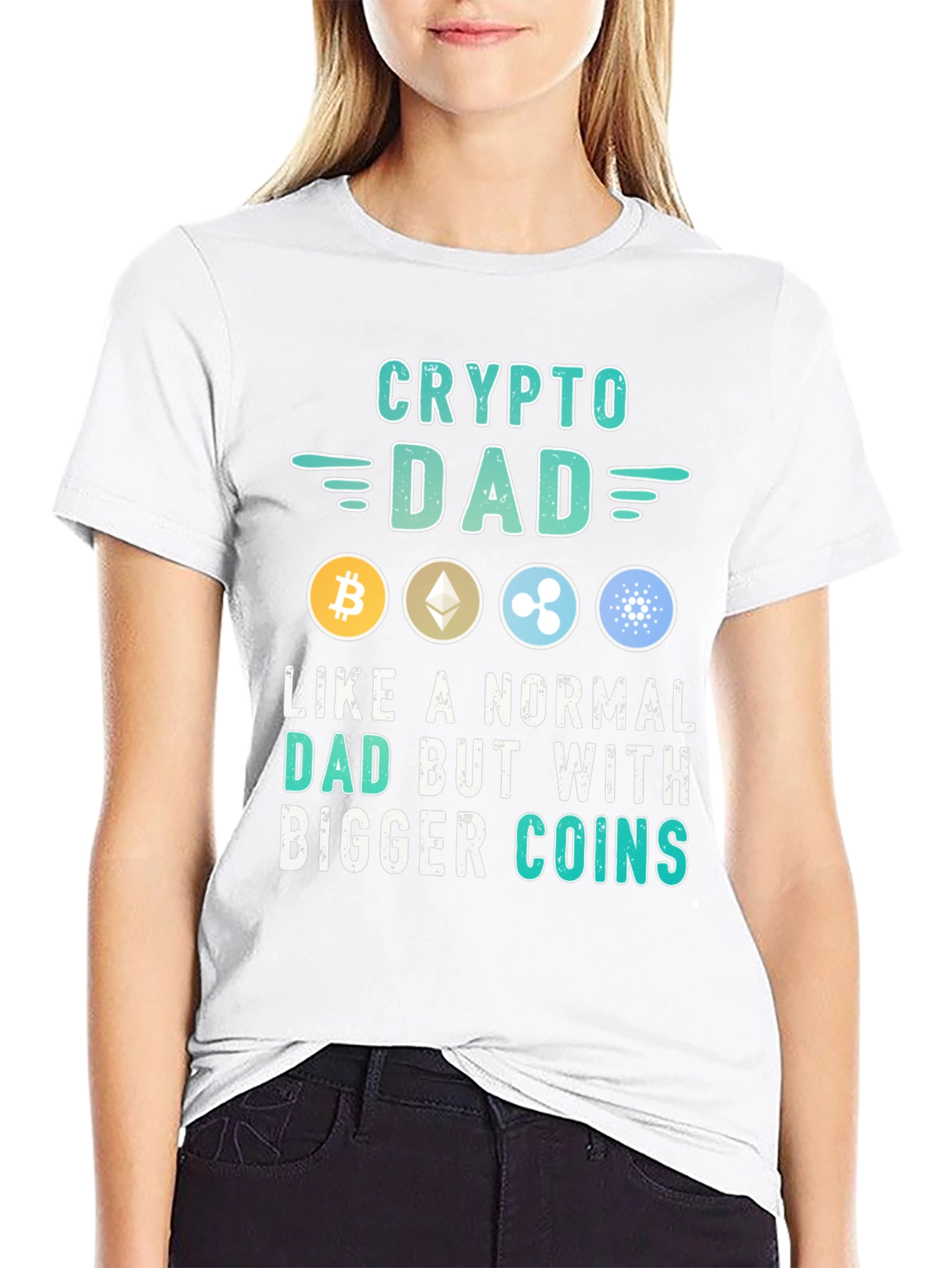 Crypto Dad T-Shirt - Bitcoin Ethereum XRP Cardano