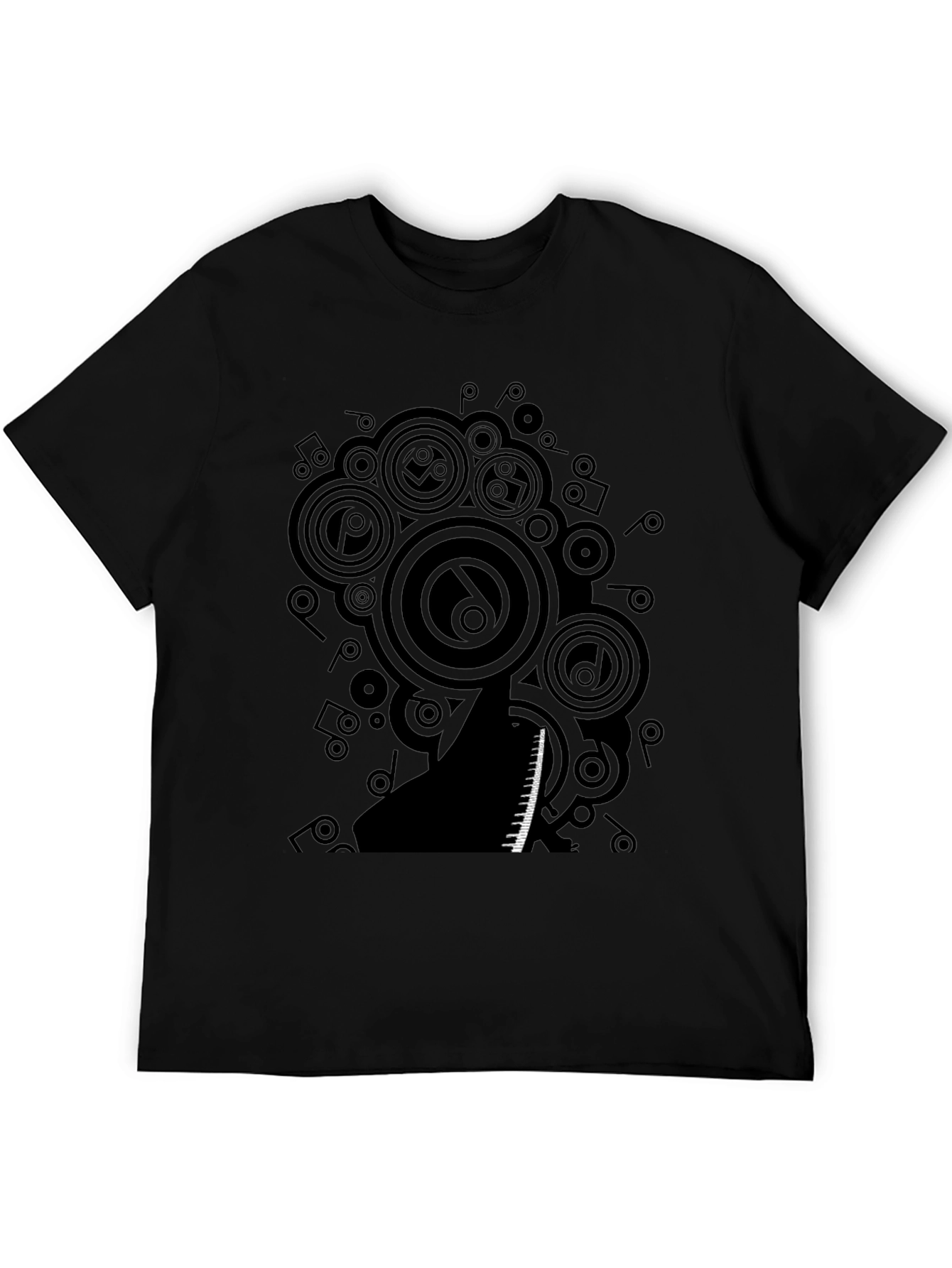 Piano Music T-Shirt - Black Graphic Tee
