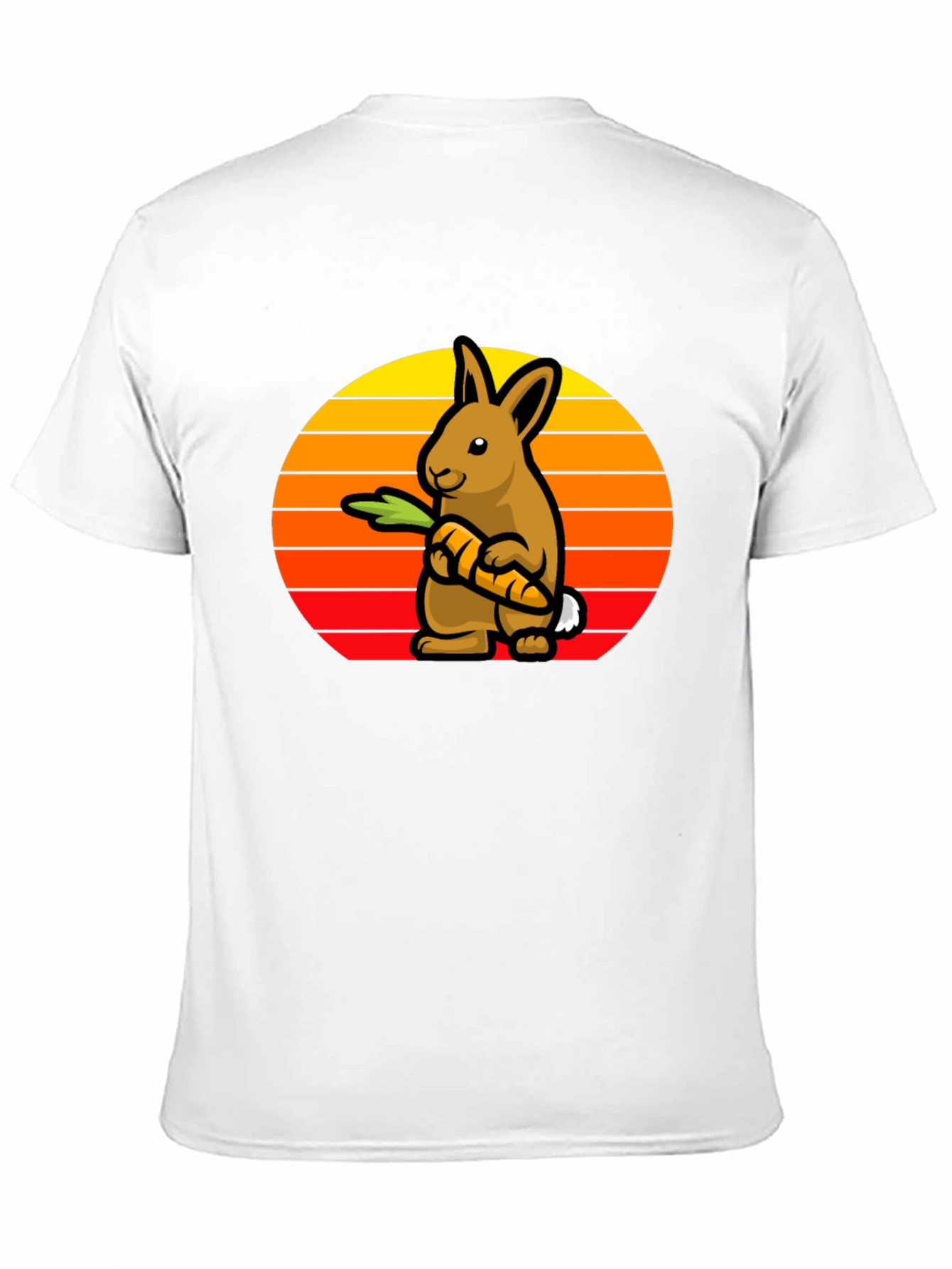 Rabbit Holding Carrot Graphic T-Shirt