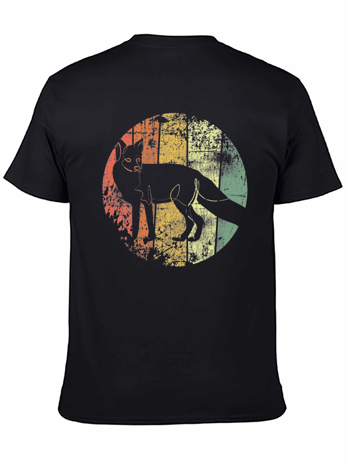 Retro Fox Graphic Tee - Distressed Print Soft Cotton