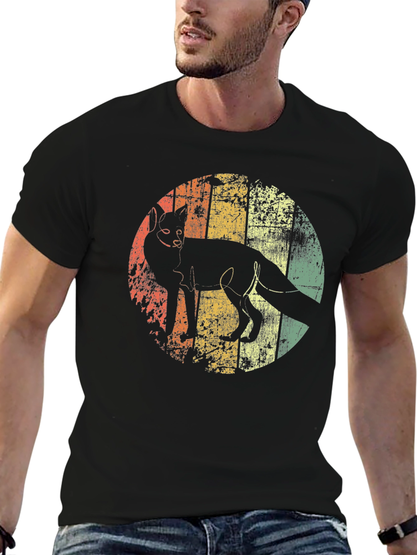 Retro Fox Graphic Tee - Distressed Print Soft Cotton