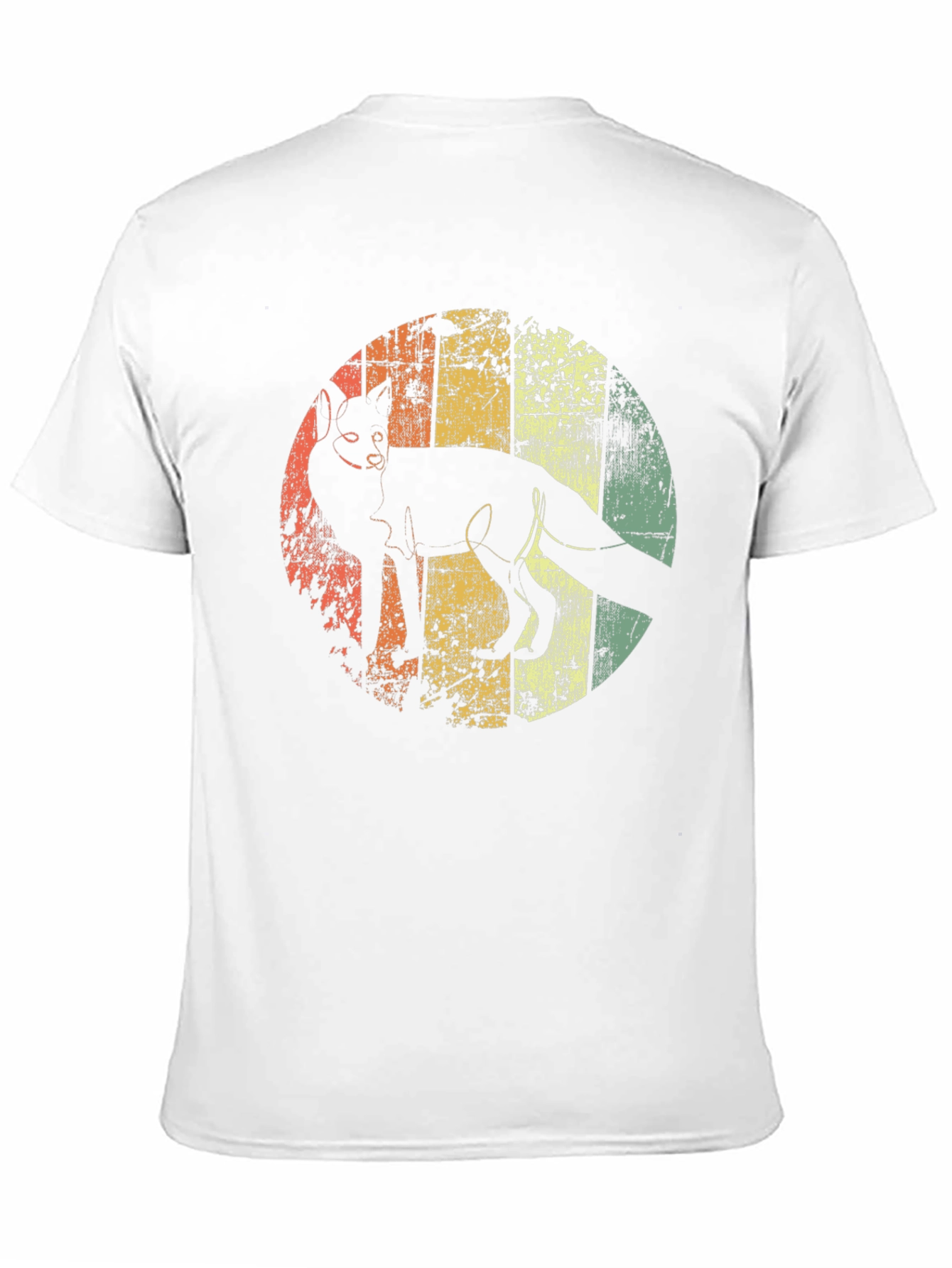 Retro Fox Graphic Tee - Distressed Print Soft Cotton