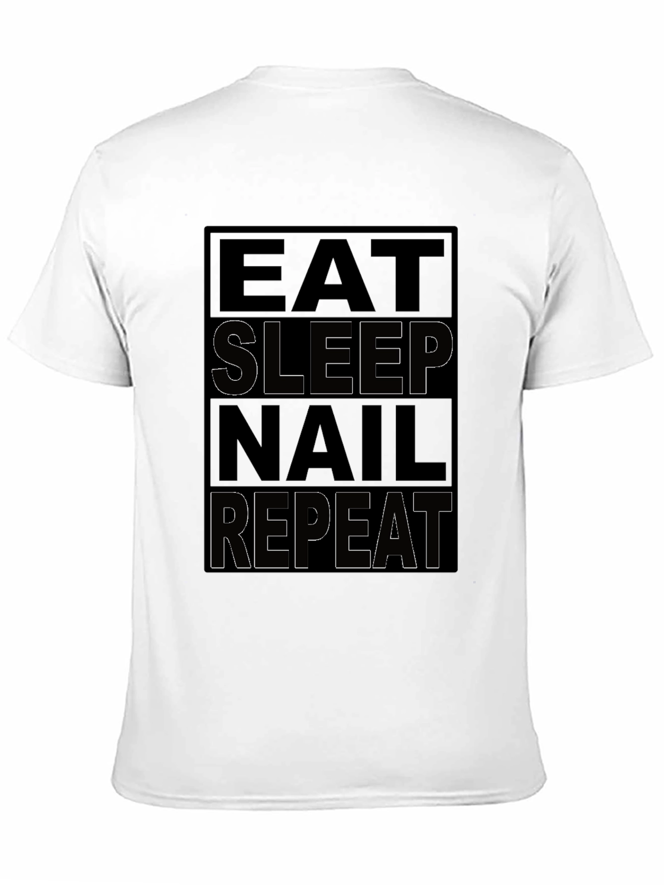 Eat Sleep Nail Repeat Black T-Shirt