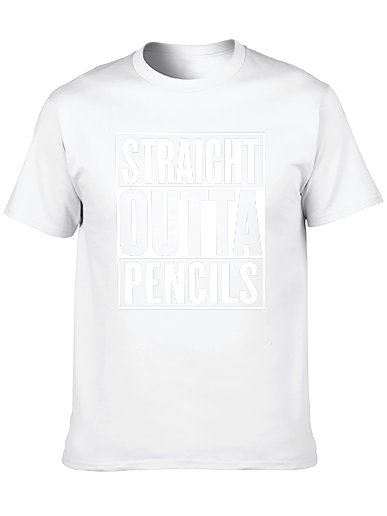 Straight Outta Pencils Black Graphic Tee