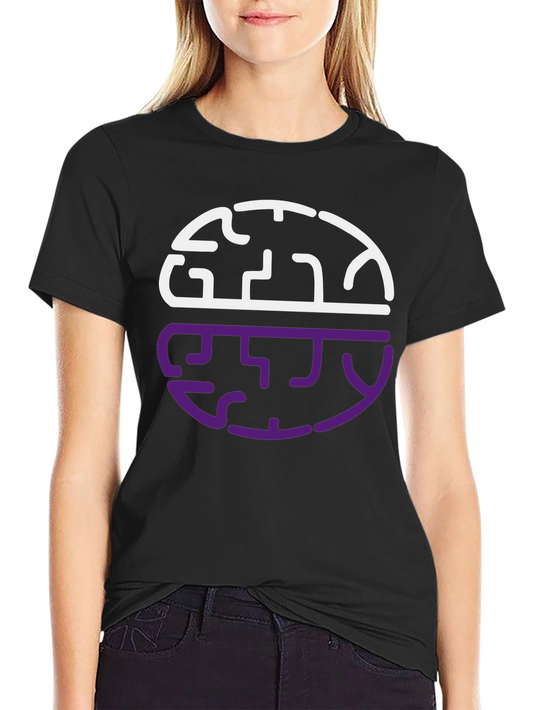 Brain Tease Graphic Tee - Black Cotton Blend Shirt