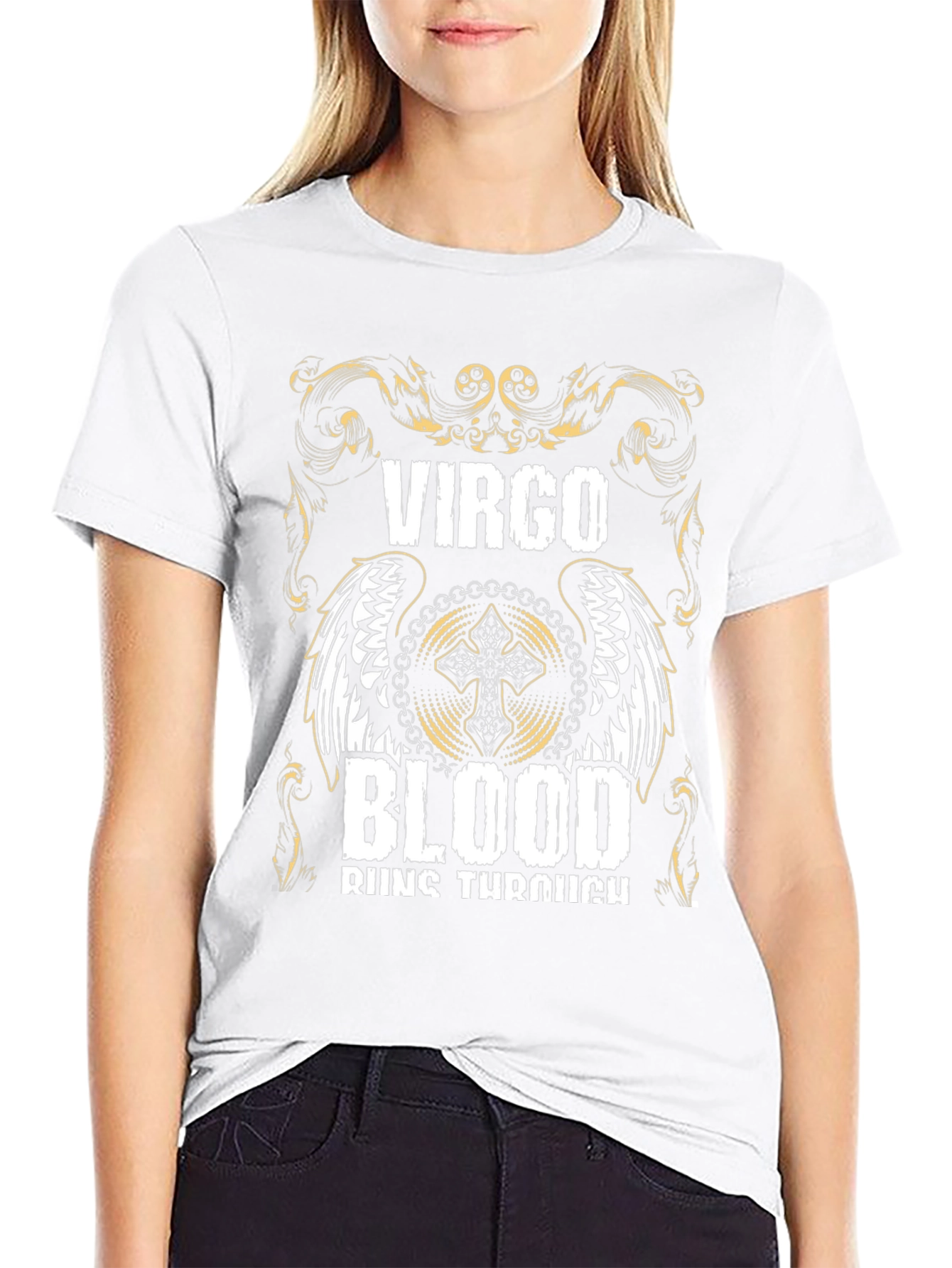 Virgo Blood Runs Through Black T-Shirt