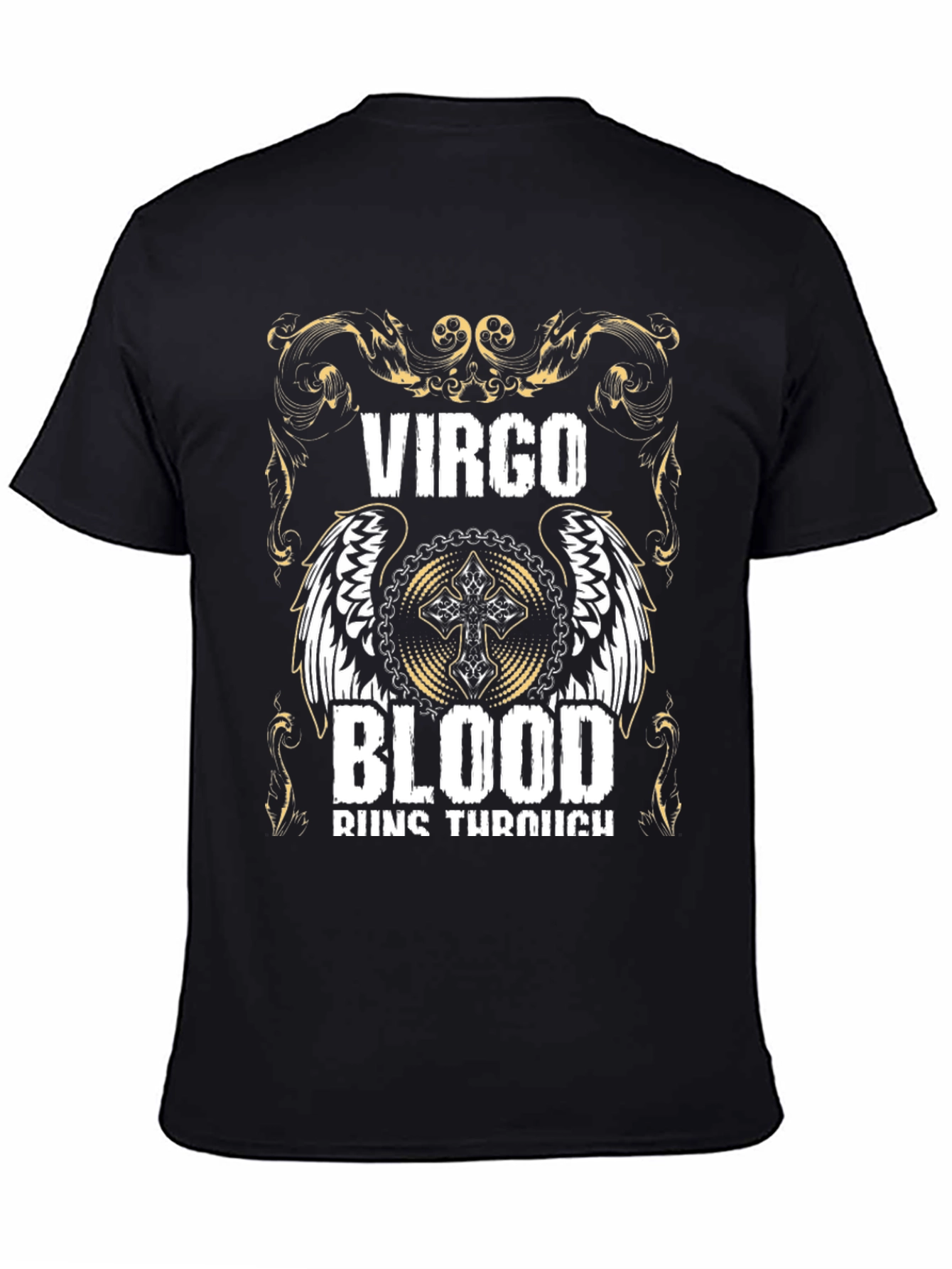 Virgo Blood Runs Through Black T-Shirt