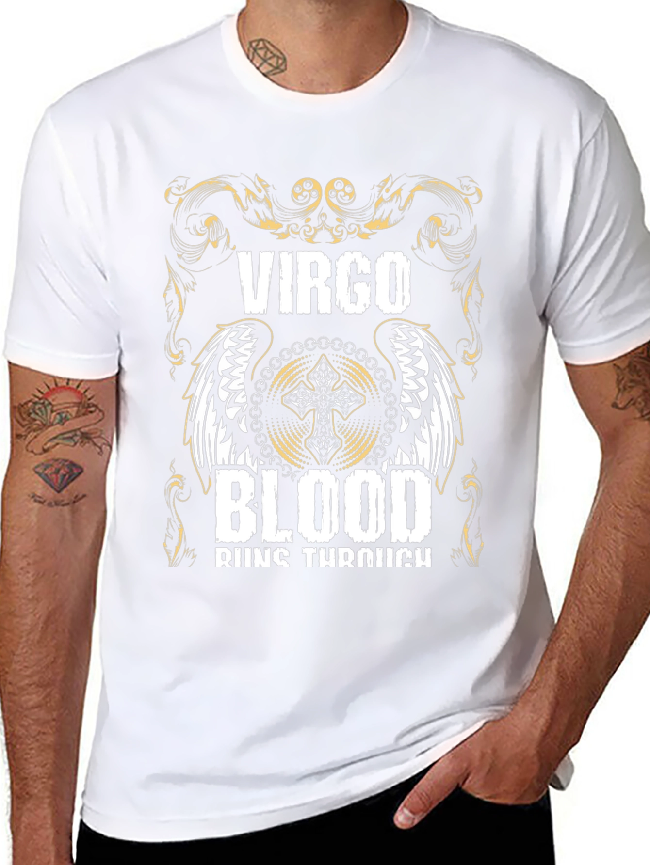 Virgo Blood Runs Through Black T-Shirt