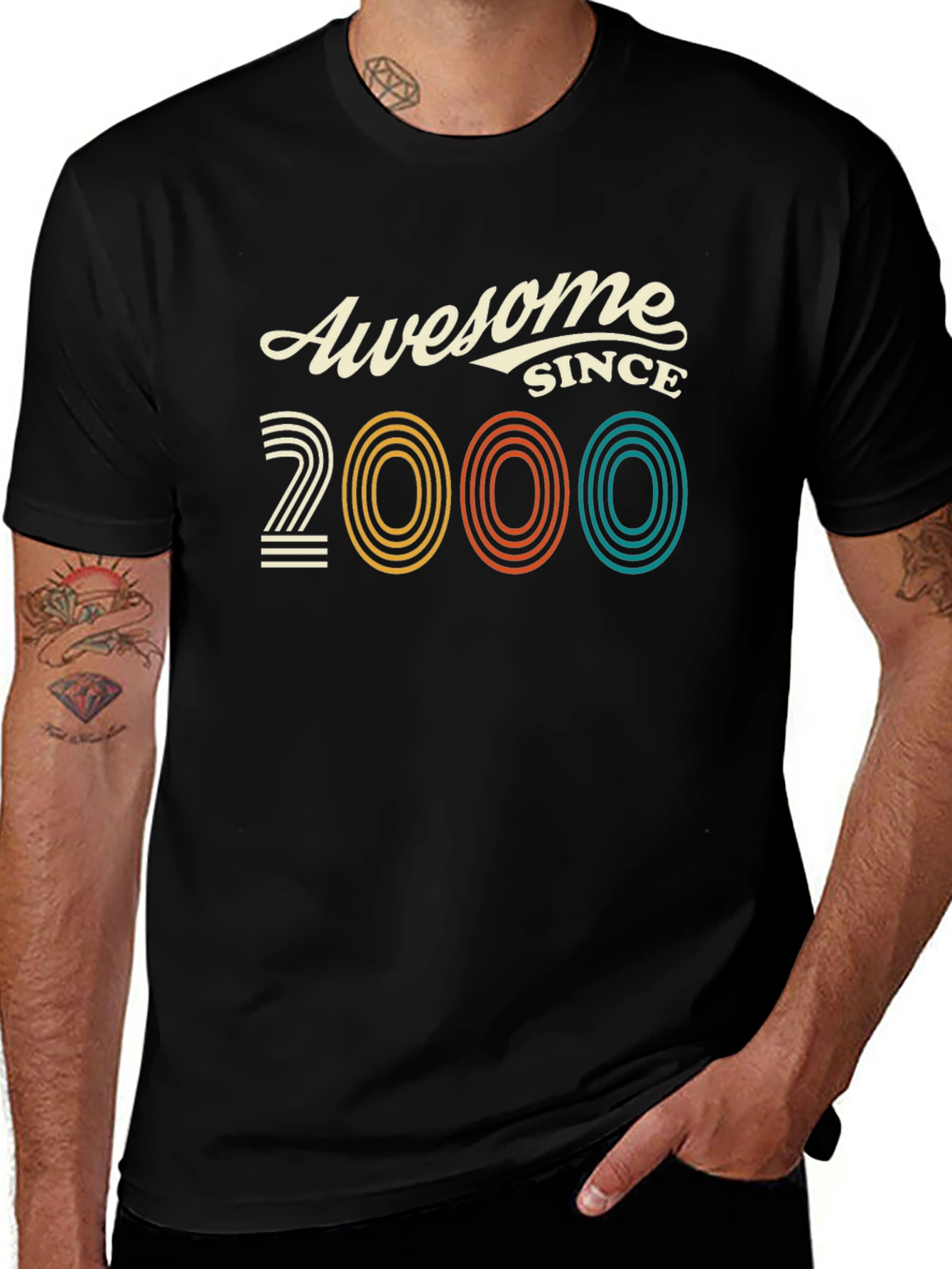 Awesome Since 2000 Black Graphic Tee