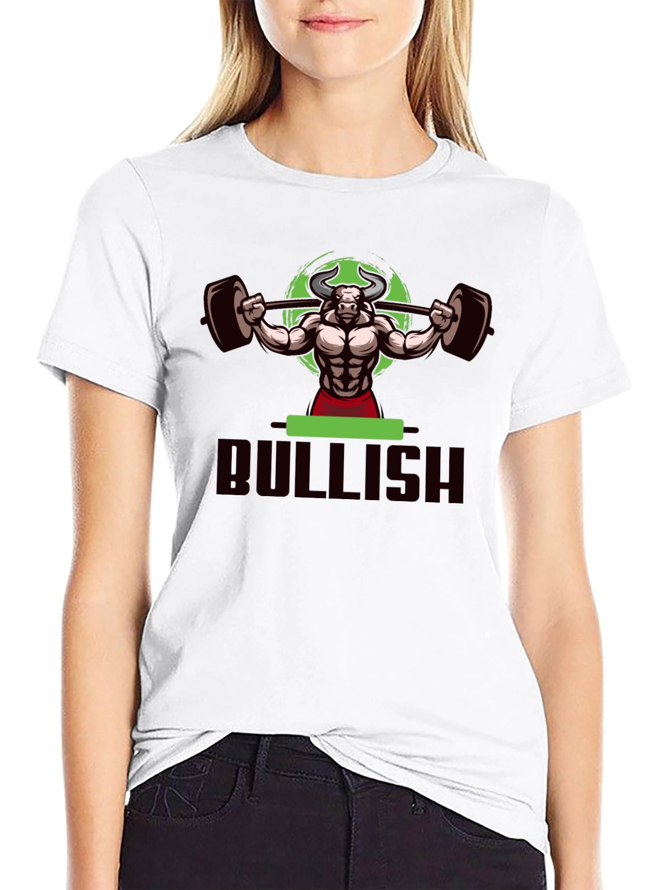 Bullish Weightlifting T-Shirt - Black Cotton Gym Tee