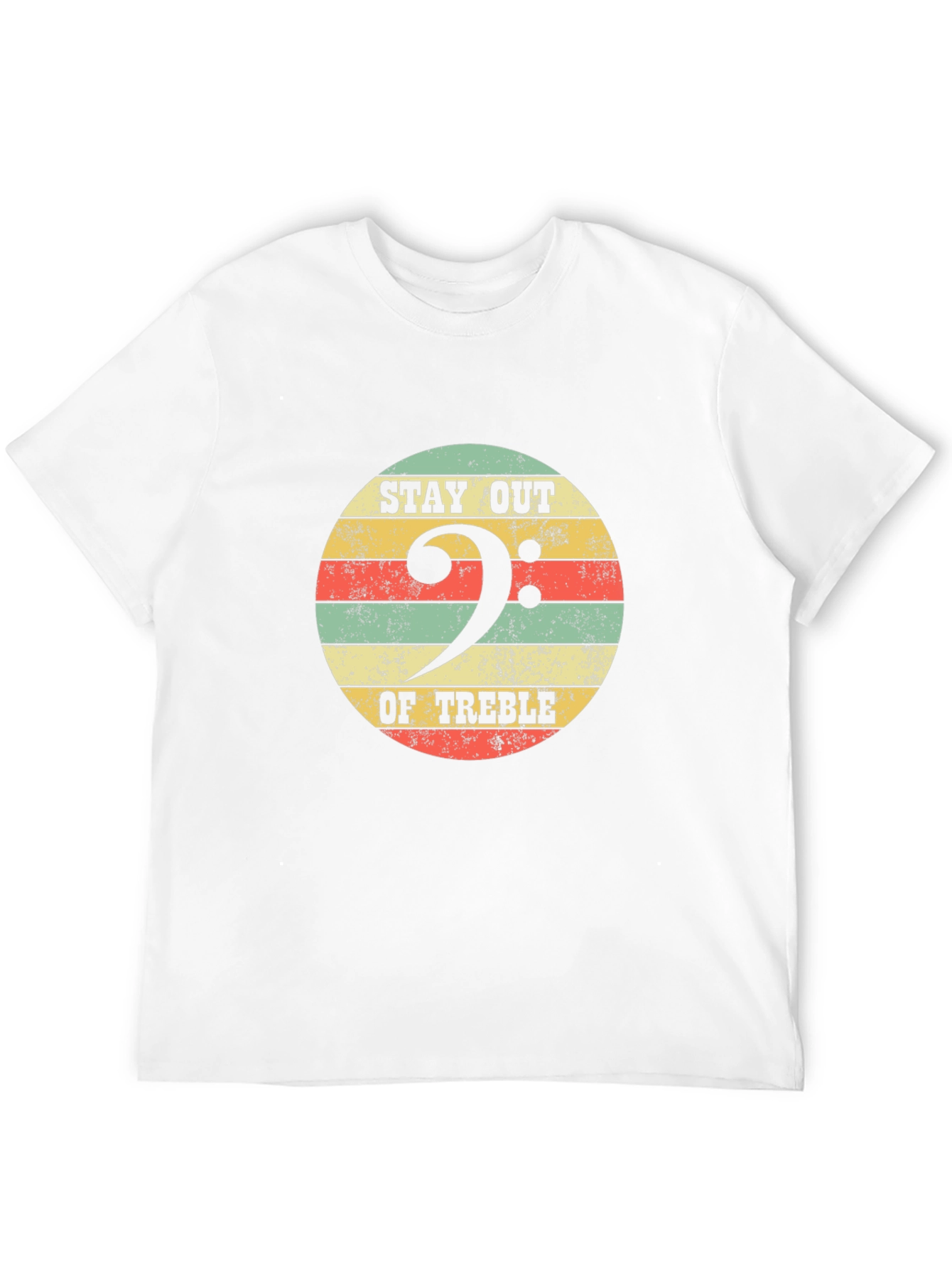 Stay Out Of Treble Bass Clef Black T-Shirt