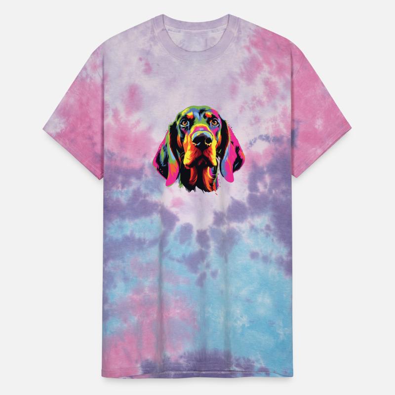 Watercolor Colorful Black And Tan Coonhound