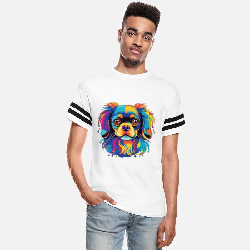 Watercolor Colorful Tibetan Spaniel