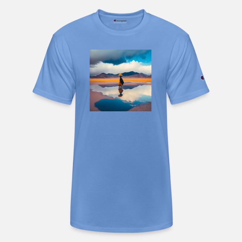 watercolor with surreal Mongolia landscapes.