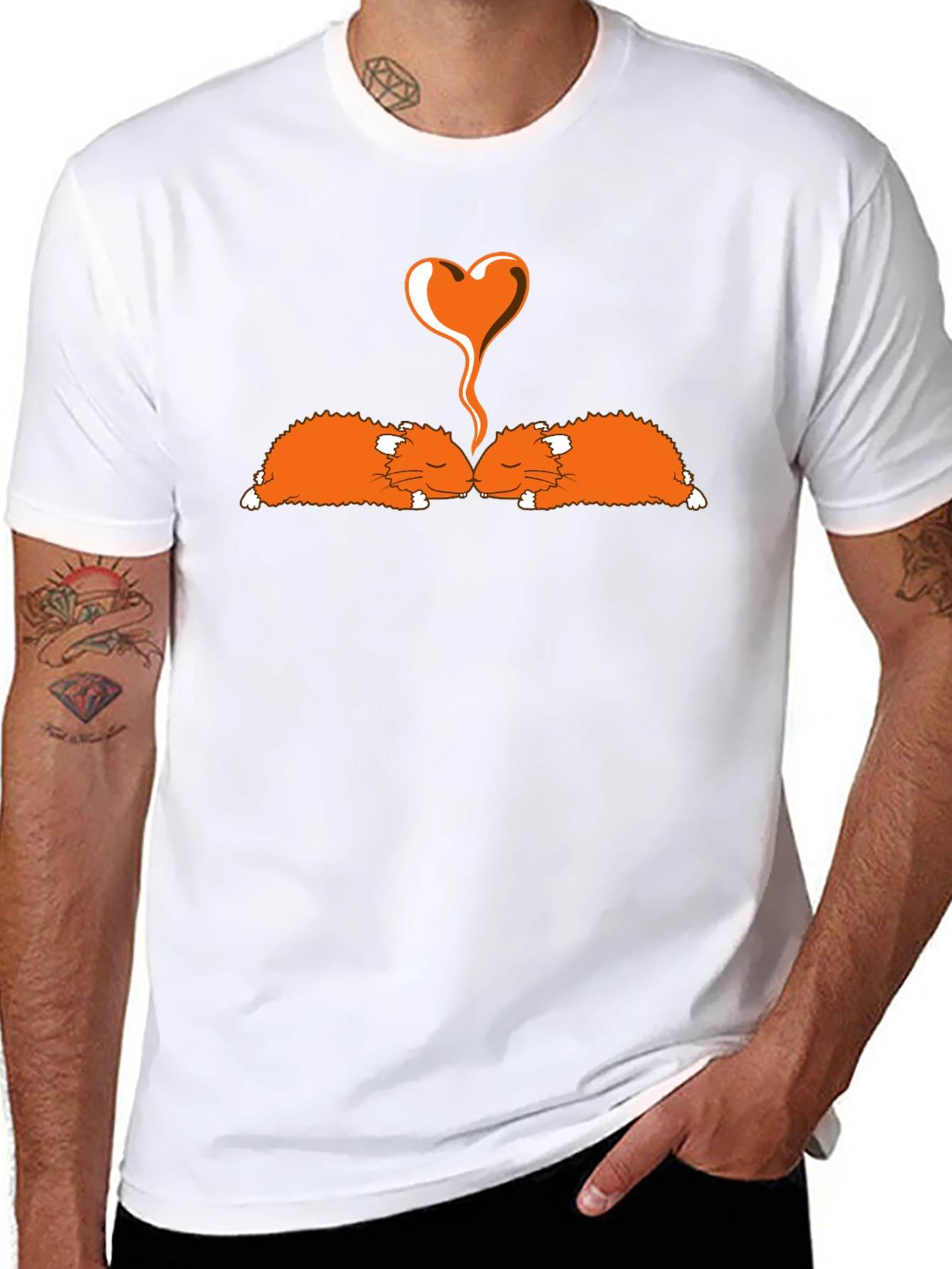 Hamster Love Black T-Shirt