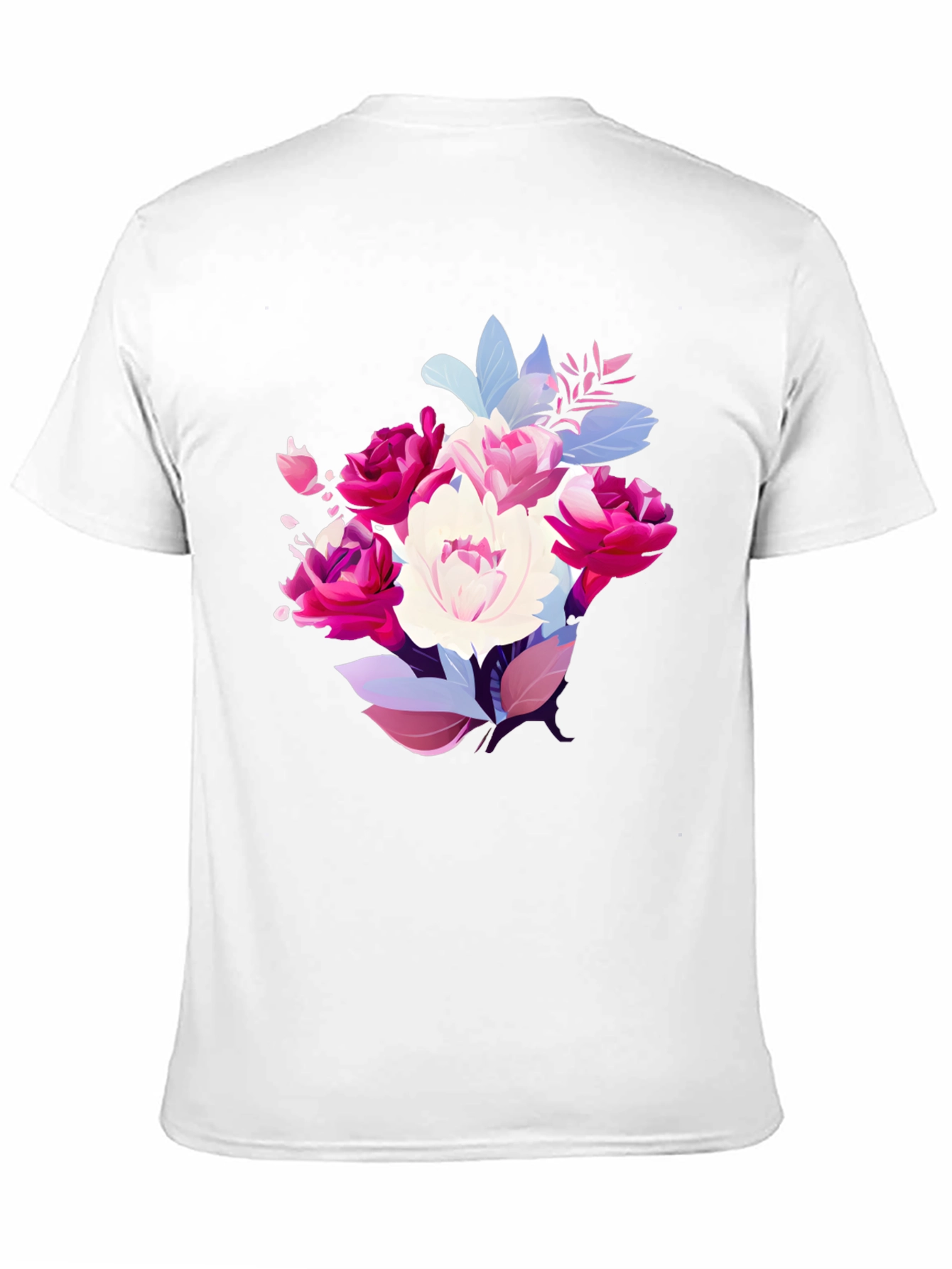 Floral Bouquet Graphic Tee - Stylish Black T-Shirt