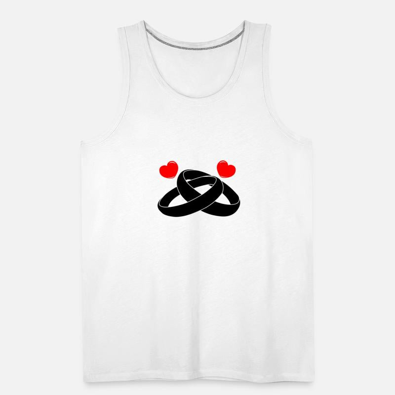 Wedding rings with hearts