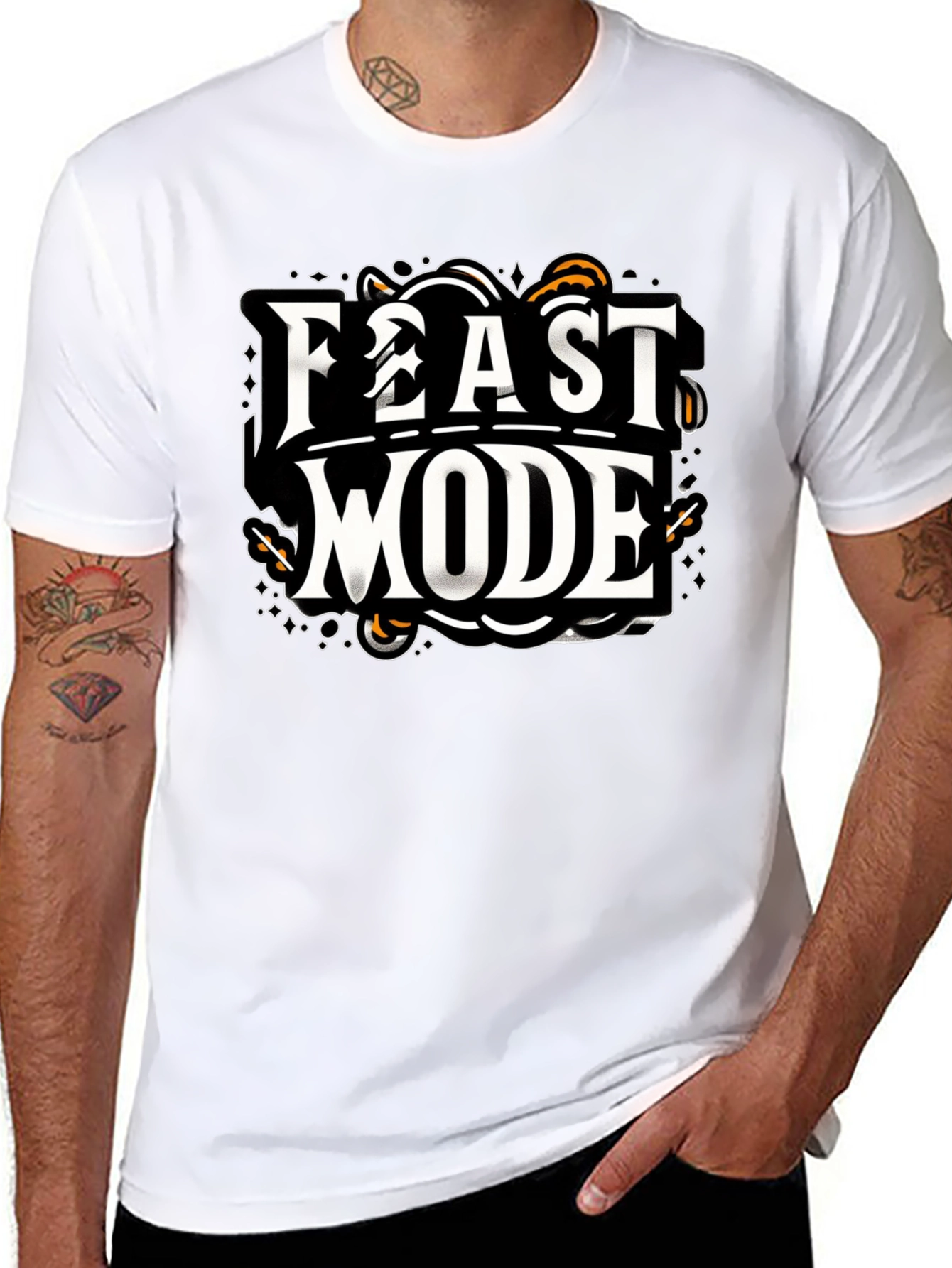 Feast Mode Graphic Tee - Mens Black T-Shirt