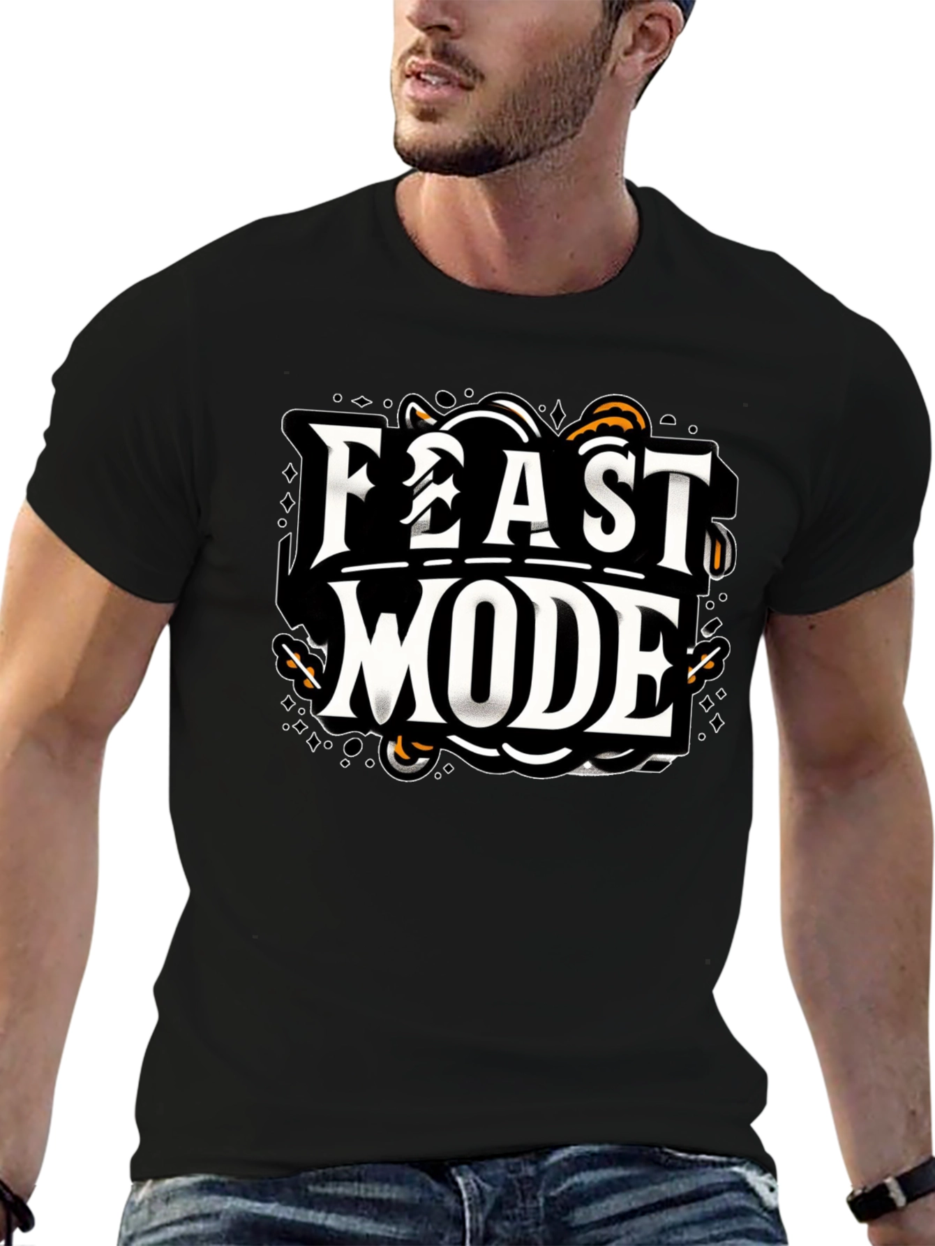 Feast Mode Graphic Tee - Mens Black T-Shirt