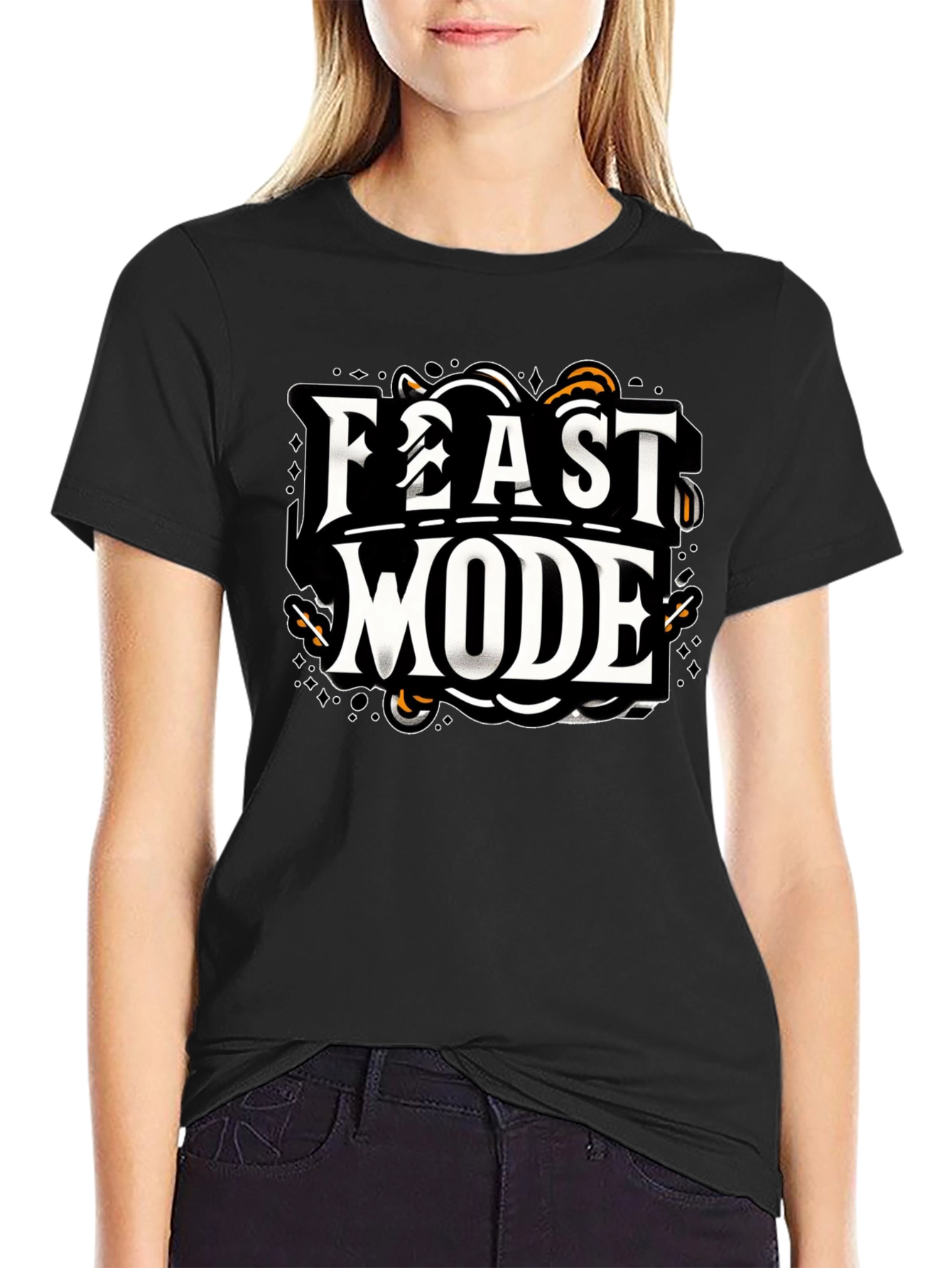 Feast Mode Graphic Tee - Mens Black T-Shirt