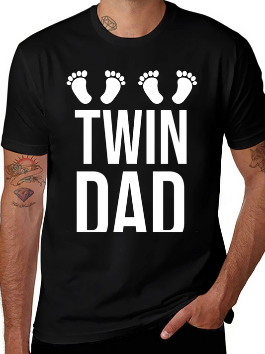 Twin Dad Black T-Shirt