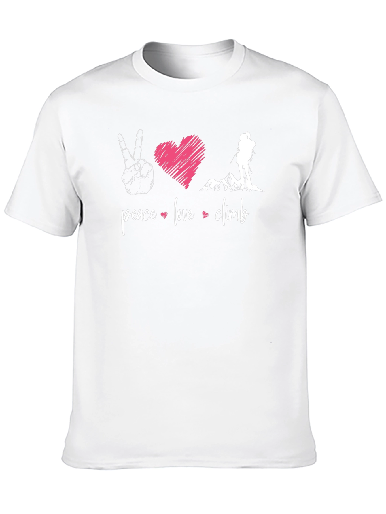 Peace Love Climb T-Shirt - Mountain Adventure Tee